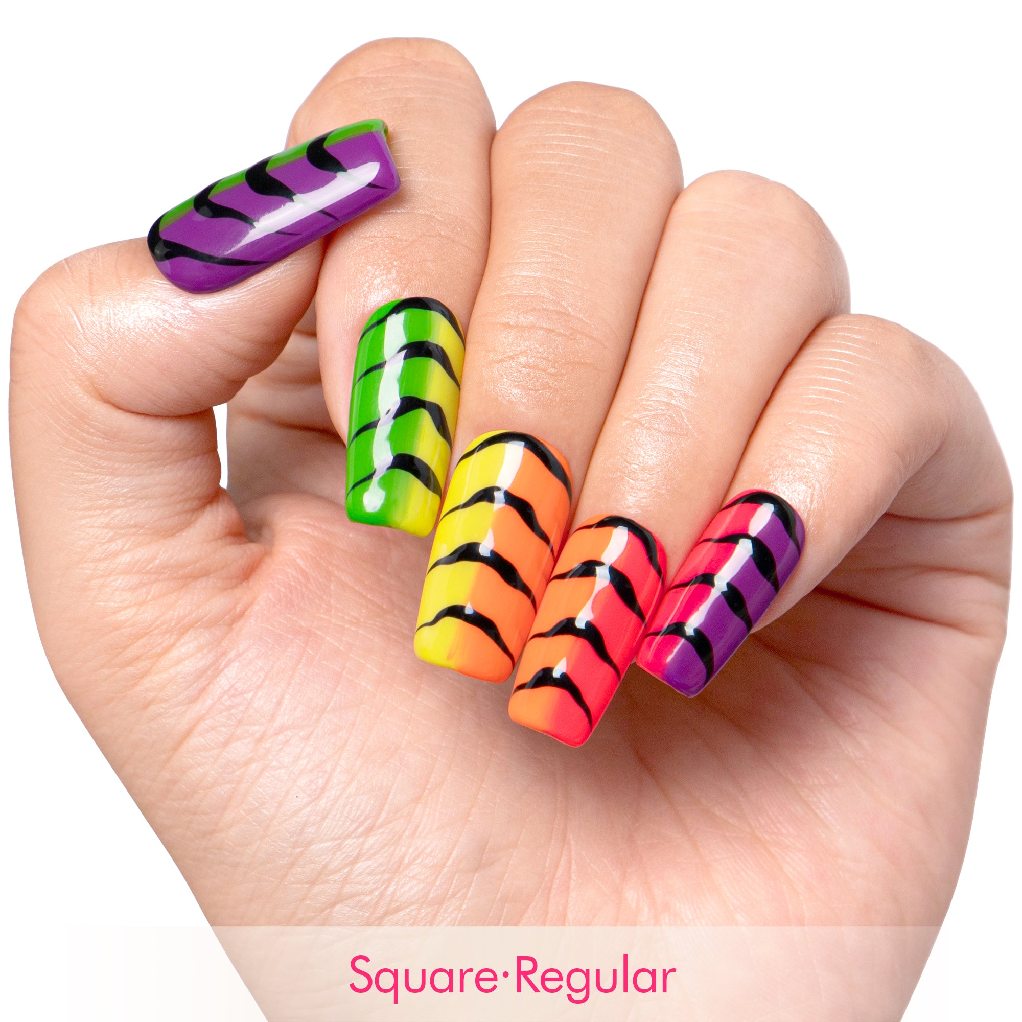 Neon Scales Handmade Nails H517