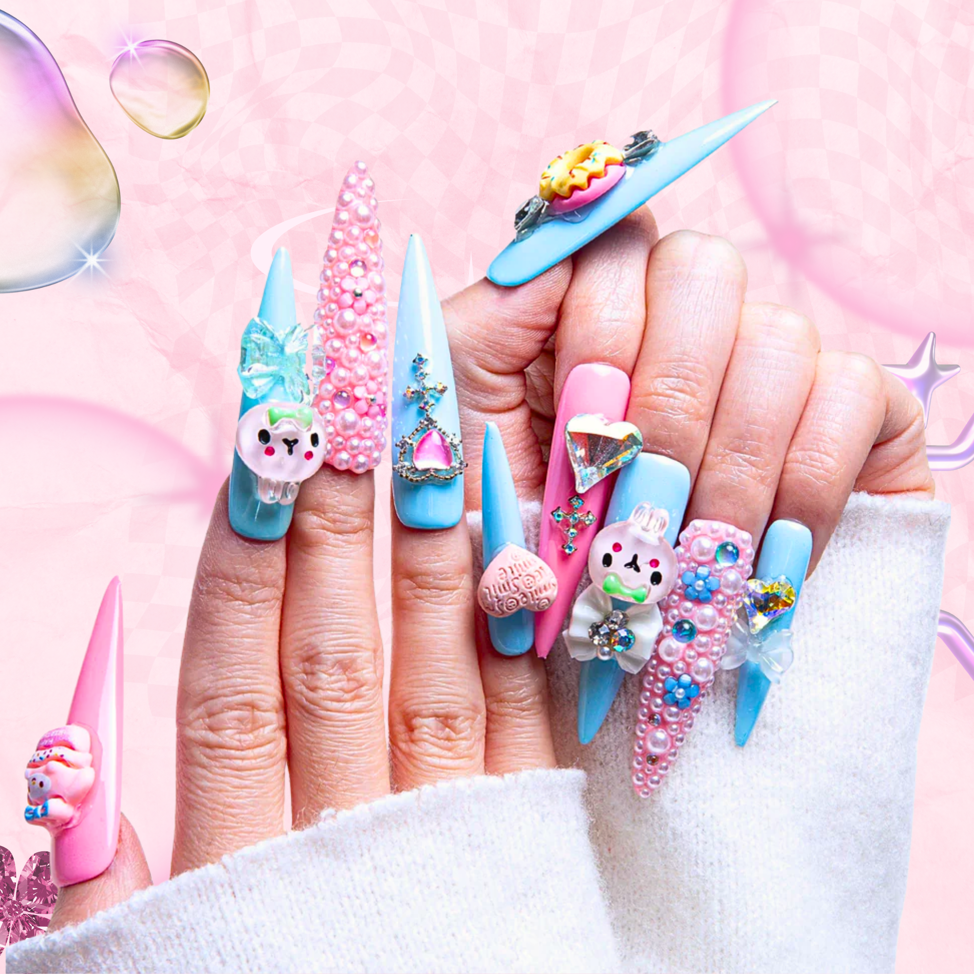 Pastel Dream Handmade Nails H52
