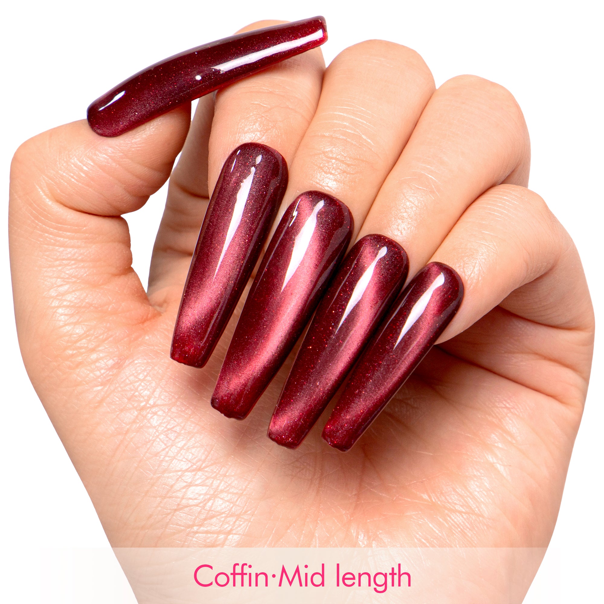 Crushed Velvet Handmade Nails H523