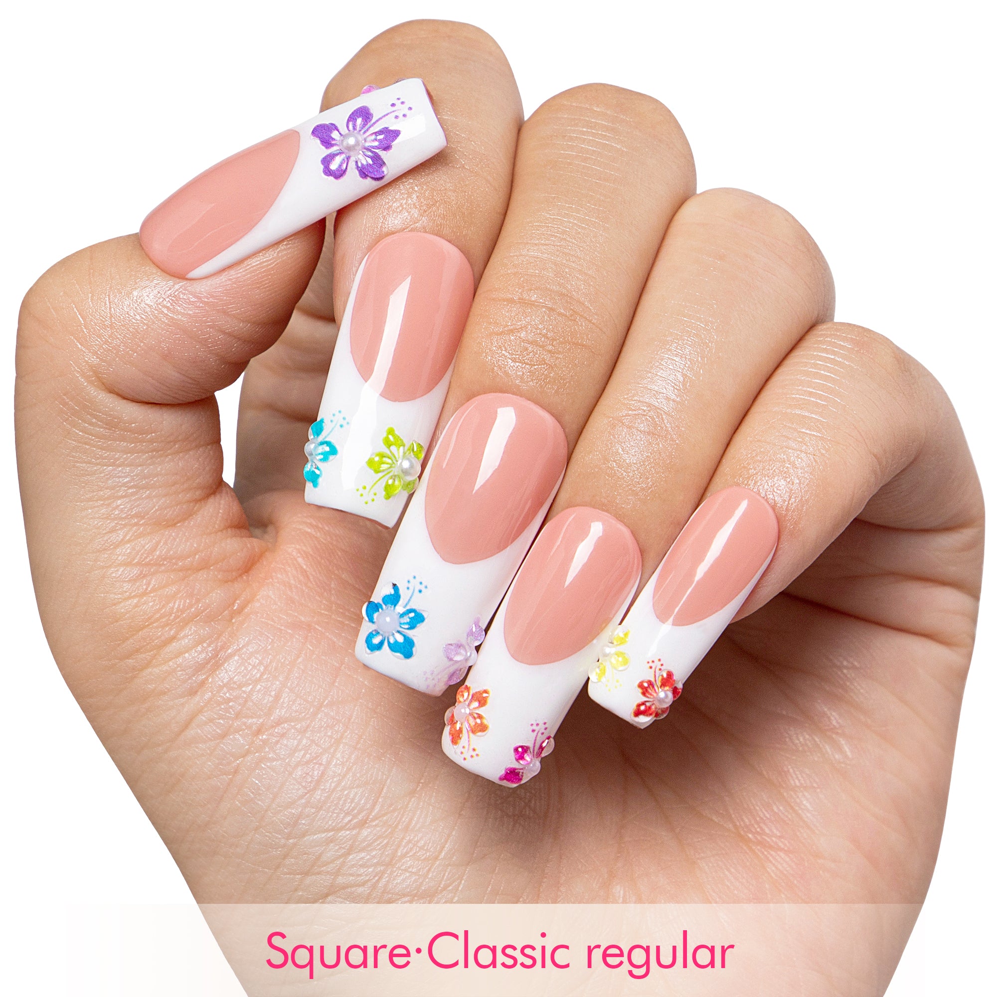 Tropical Garden Handmade Nails H538