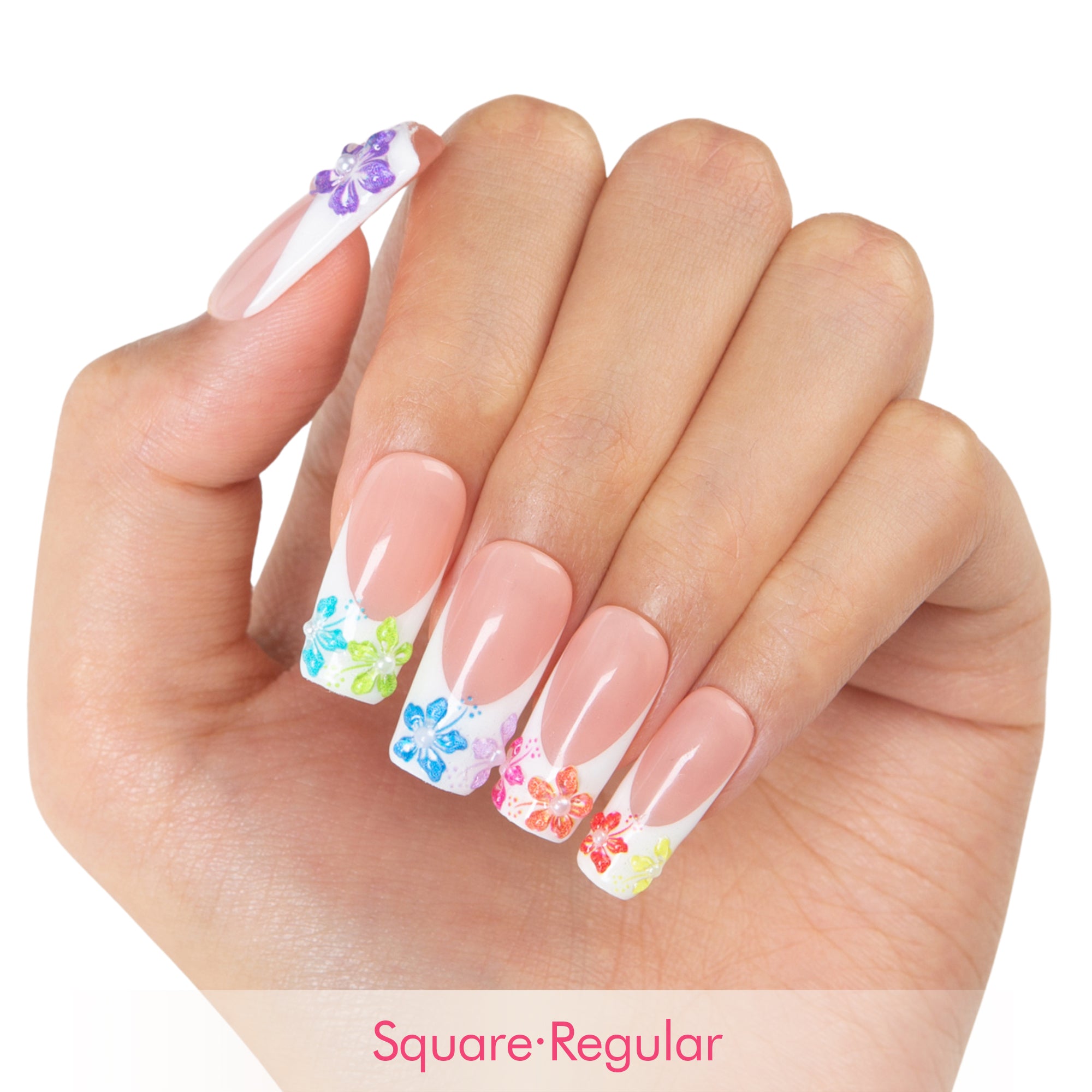 Tropical Garden Handmade Nails H538