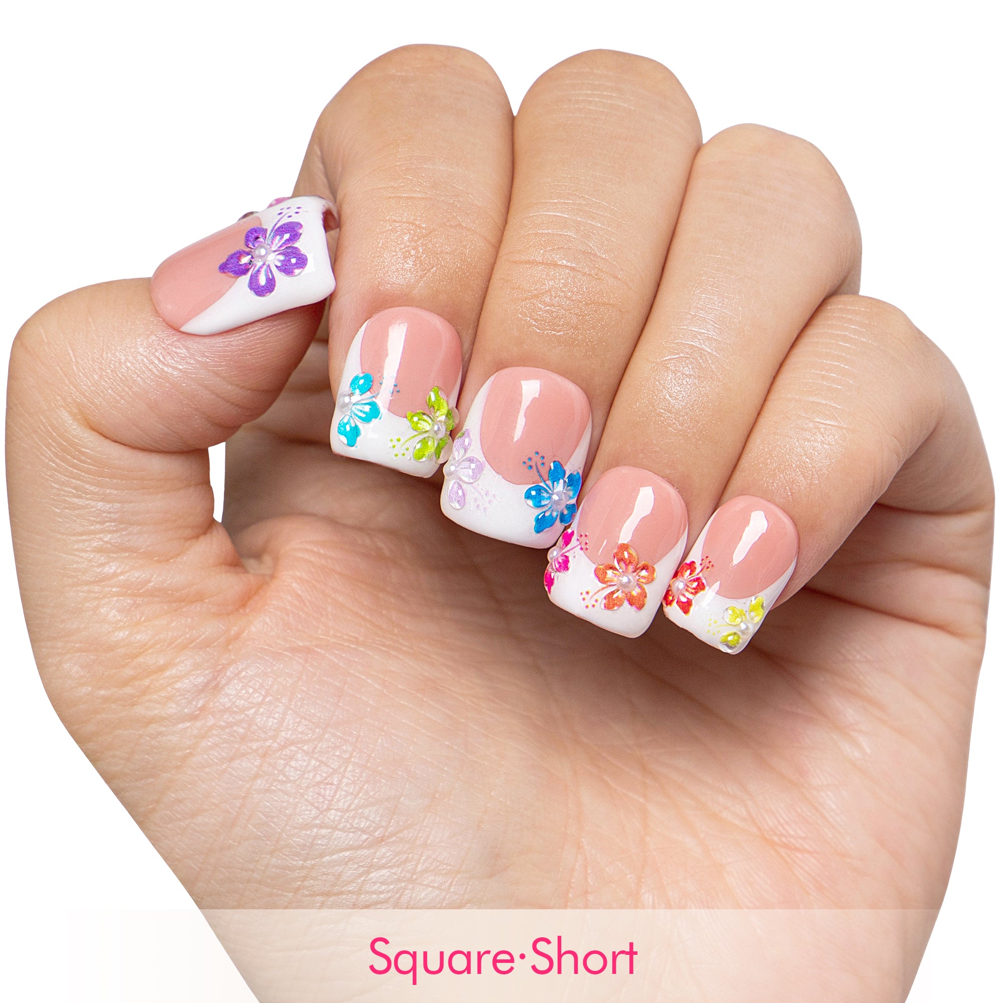 Tropical Garden Handmade Nails H538