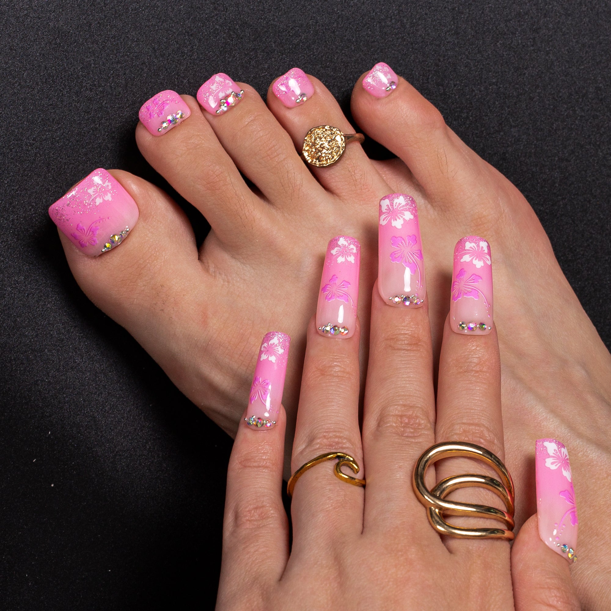 Blossom Breeze Combo Set Handmade Nails H539+T539