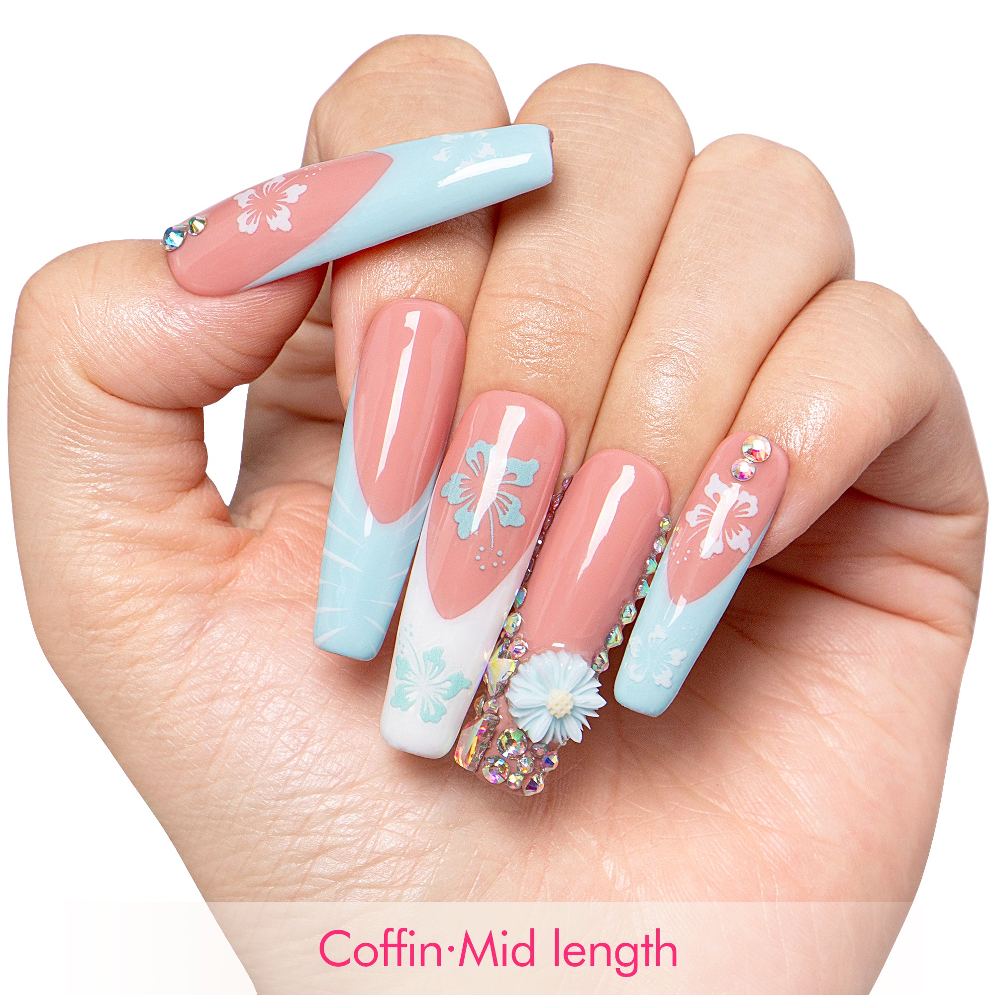 Tropical Breeze Handmade Nails H540