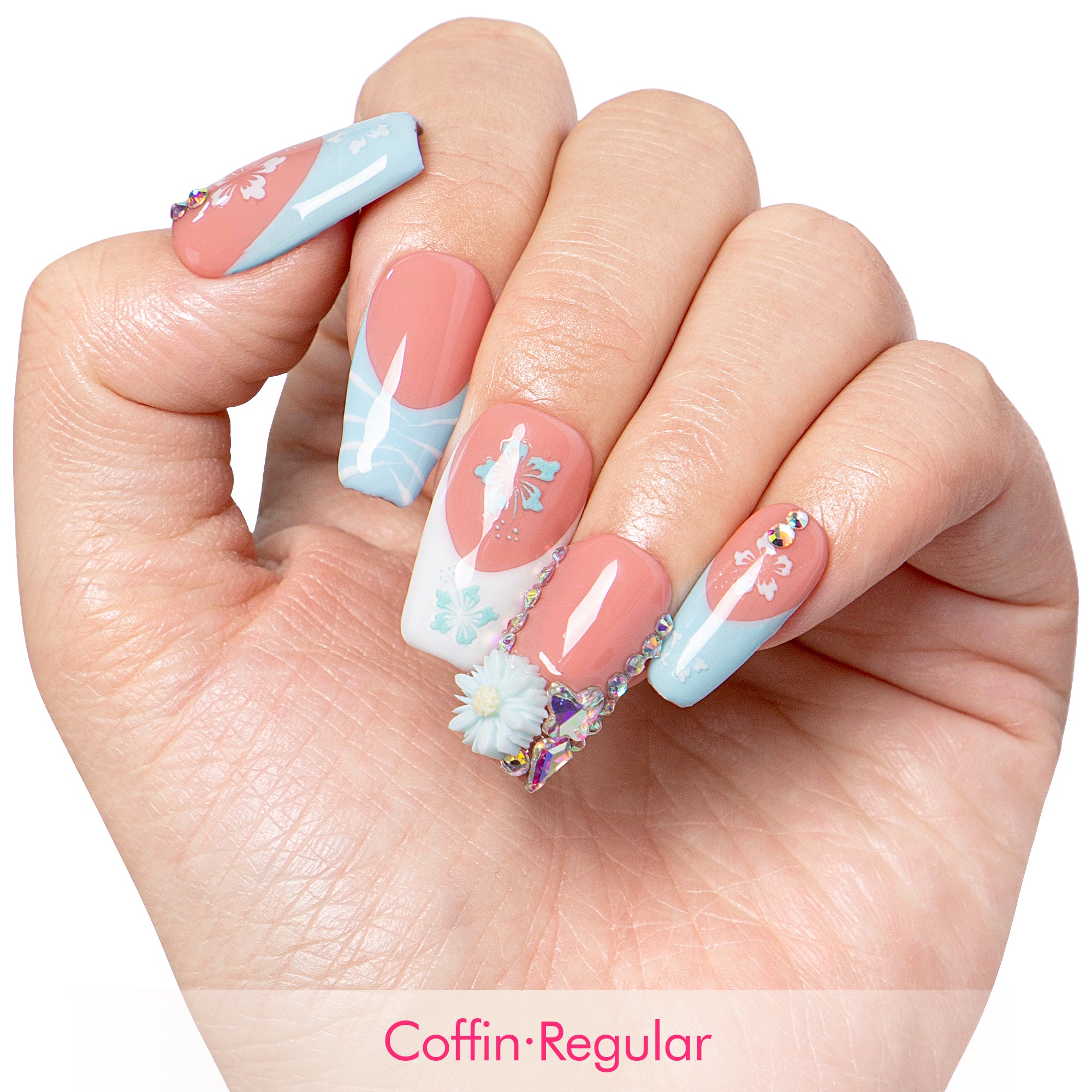 Tropical Breeze Handmade Nails H540