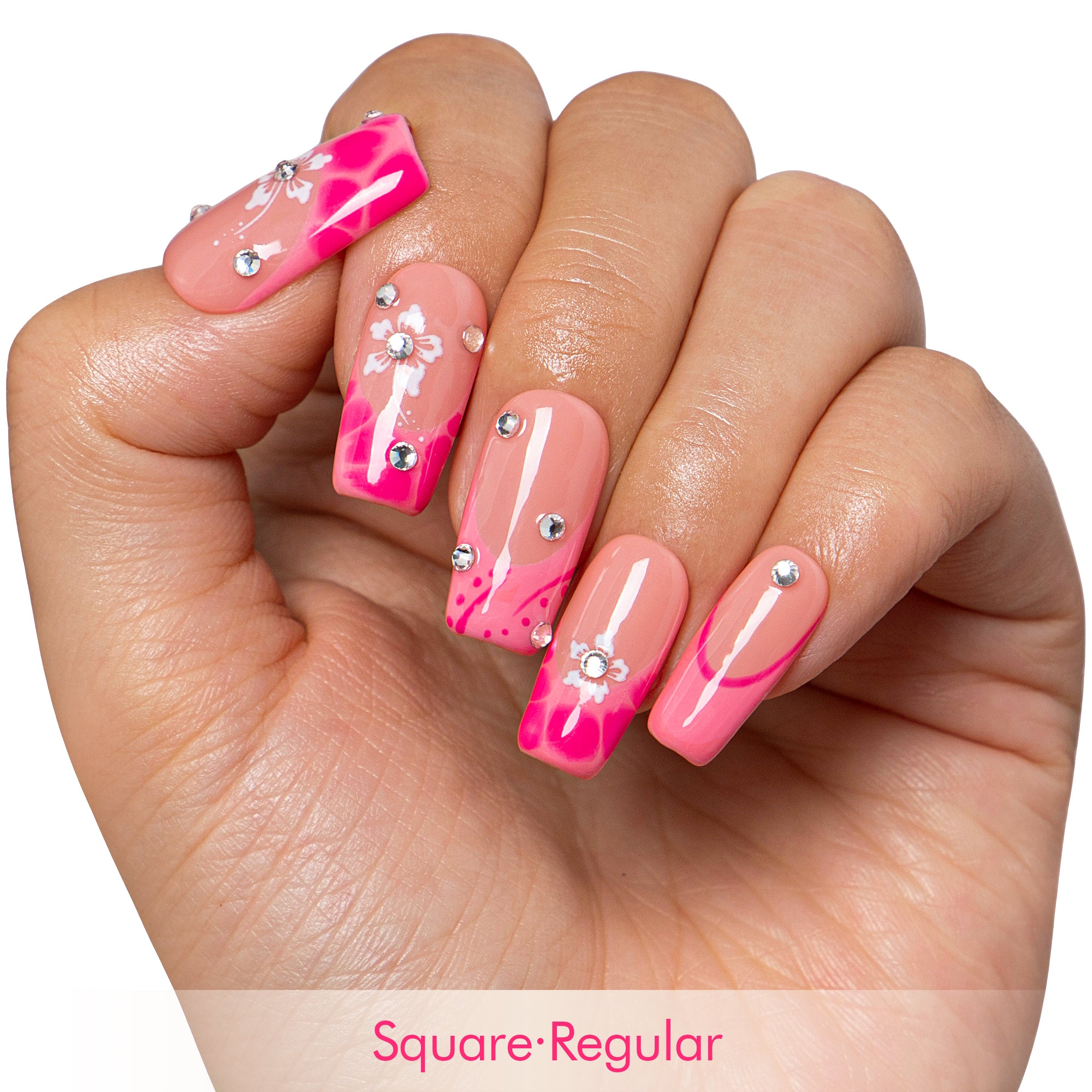 Blossom Sparkle Handmade Nails H542