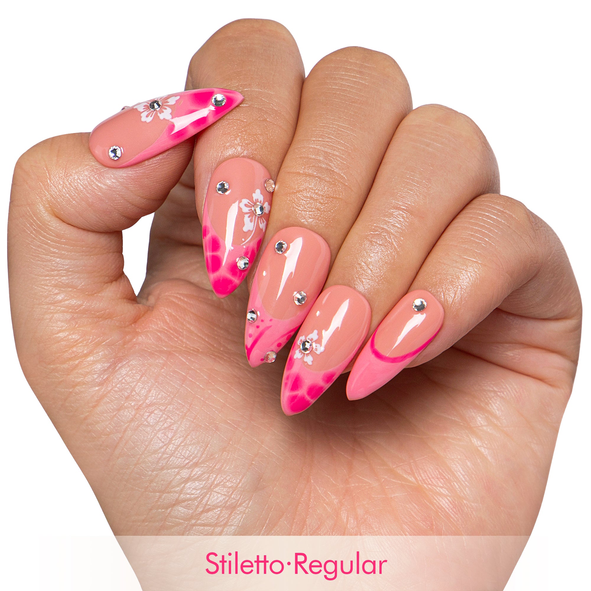 Blossom Sparkle Handmade Nails H542