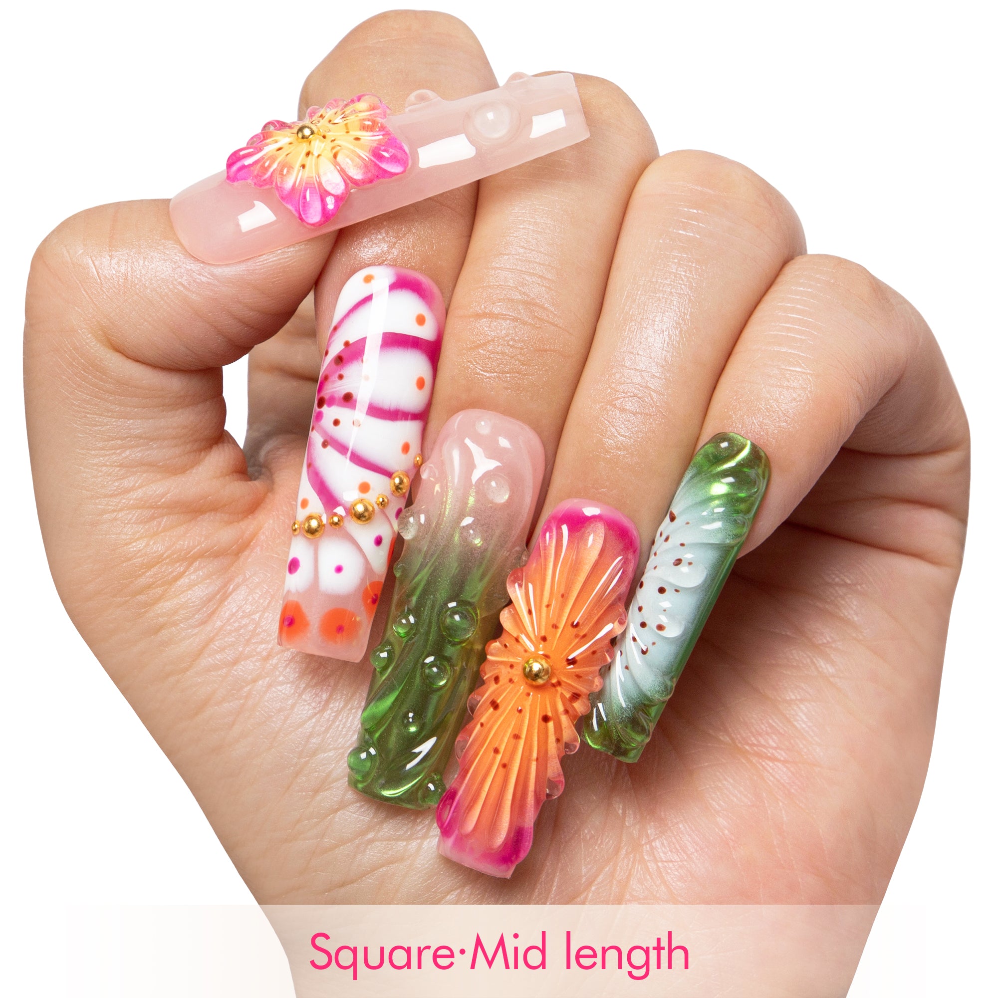 Sea Bloom Handmade Nails H544