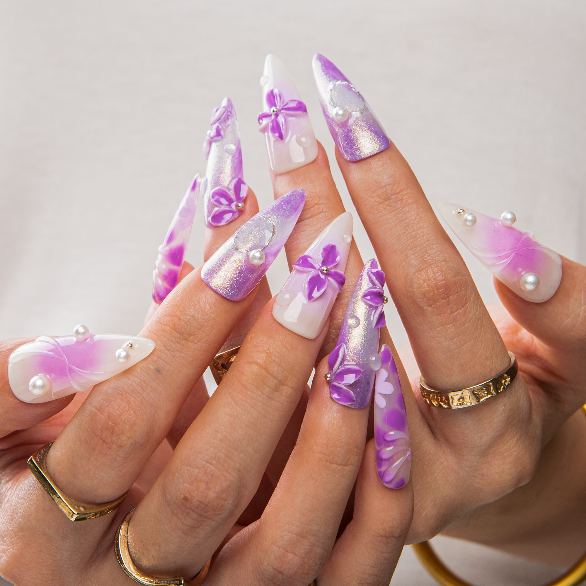 Lilac Lagoon Handmade Nails H545