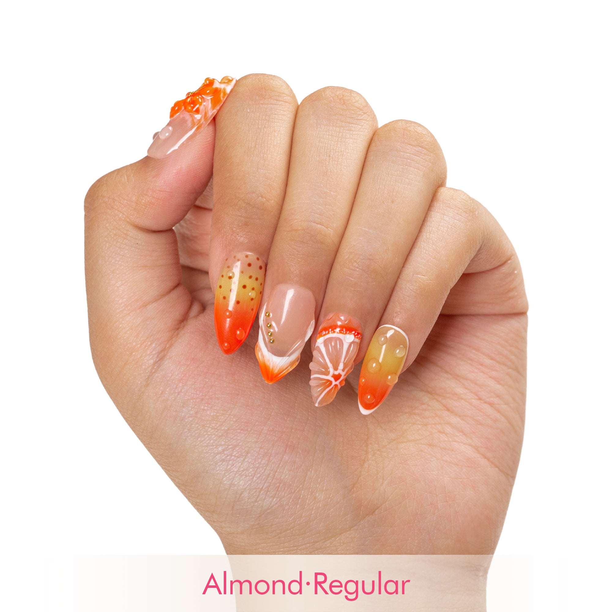 Holy Hibiscus Heat Handmade Nails H546