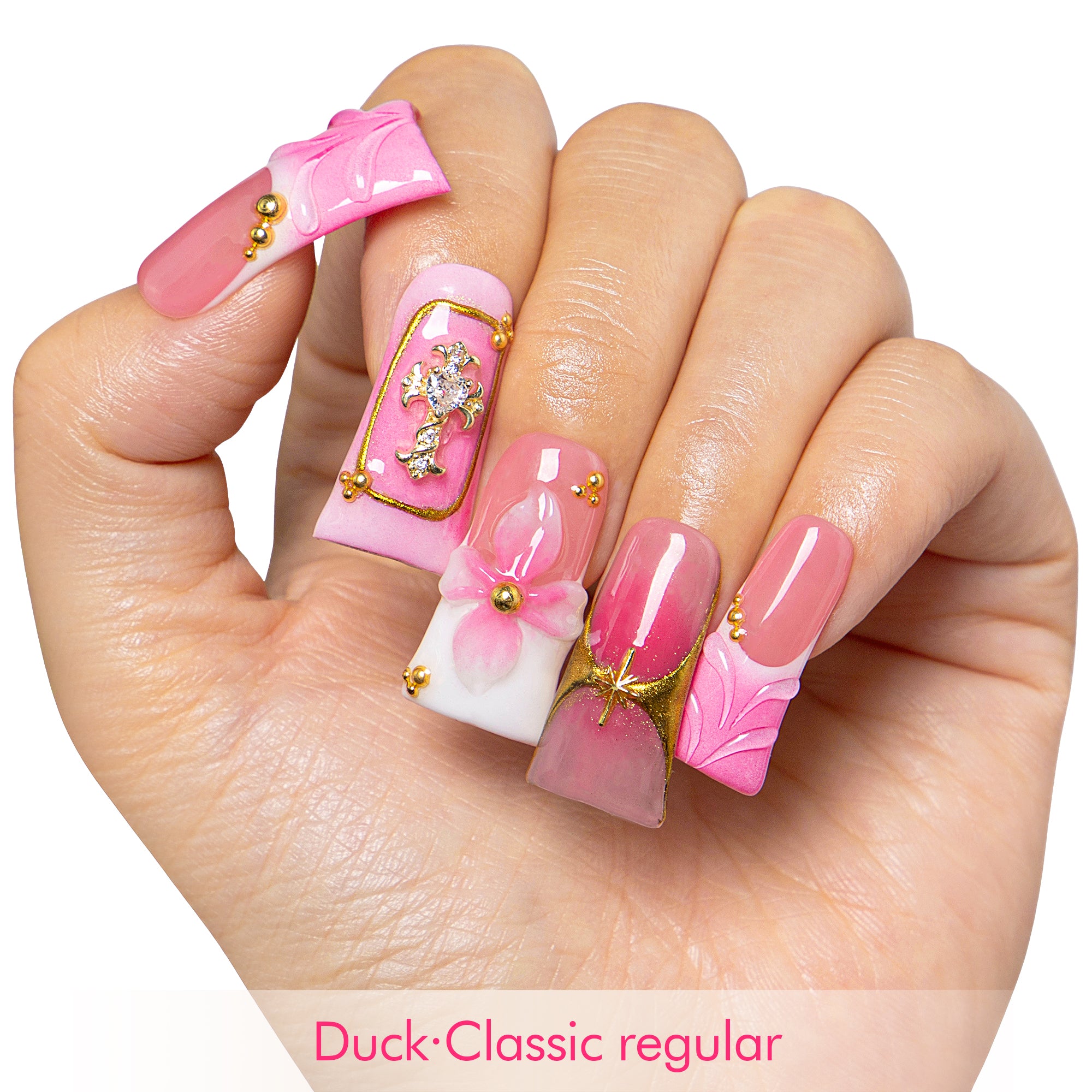 Bubblegum Reef Handmade Nails H547