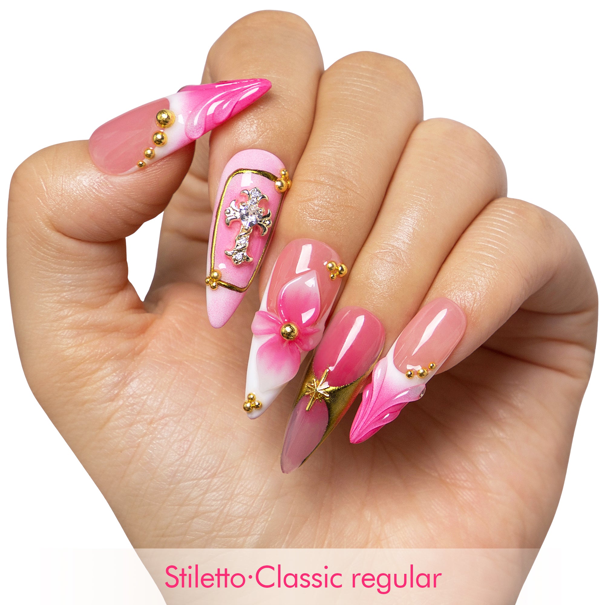 Bubblegum Reef Handmade Nails H547