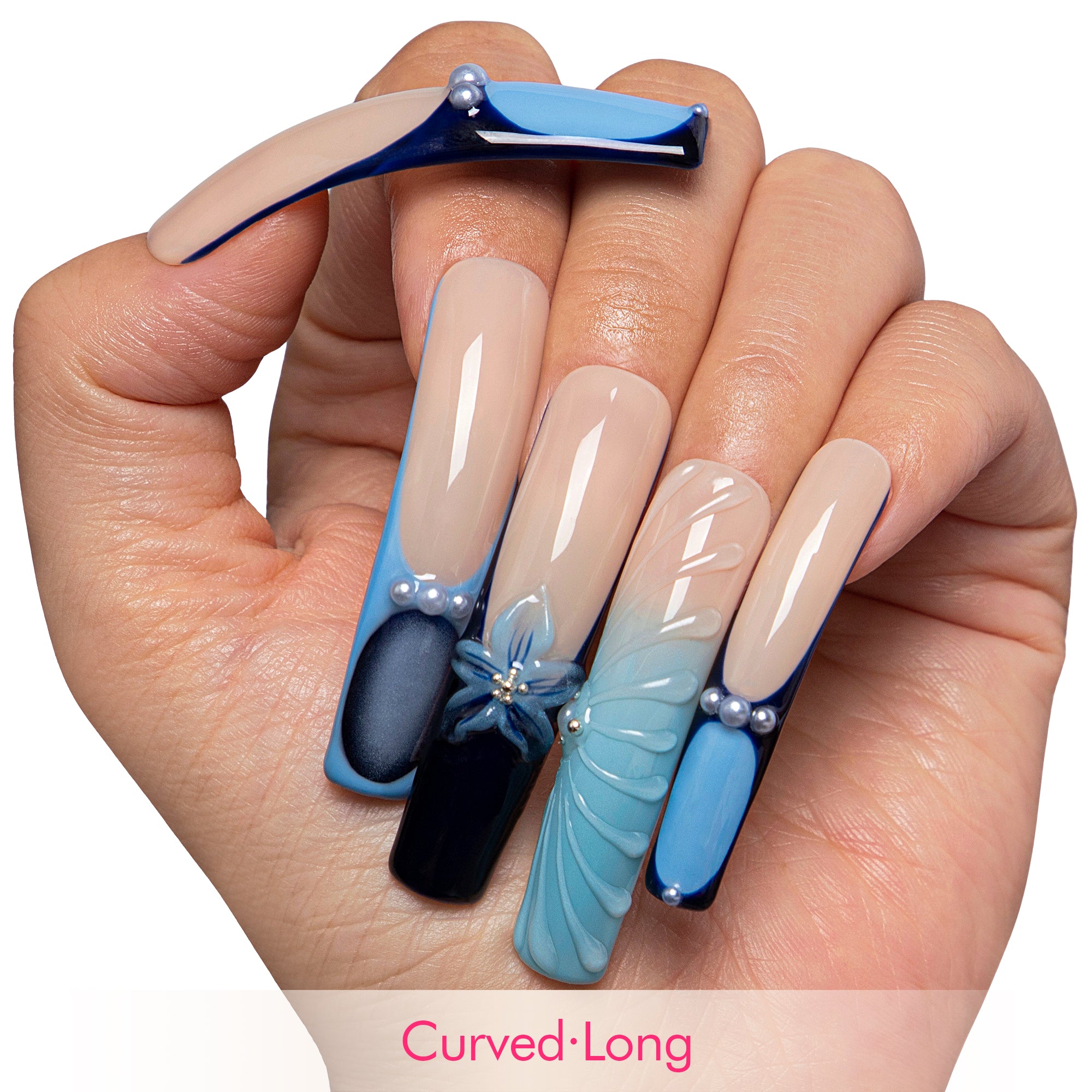 Bora Bora Glow Handmade Nails H548