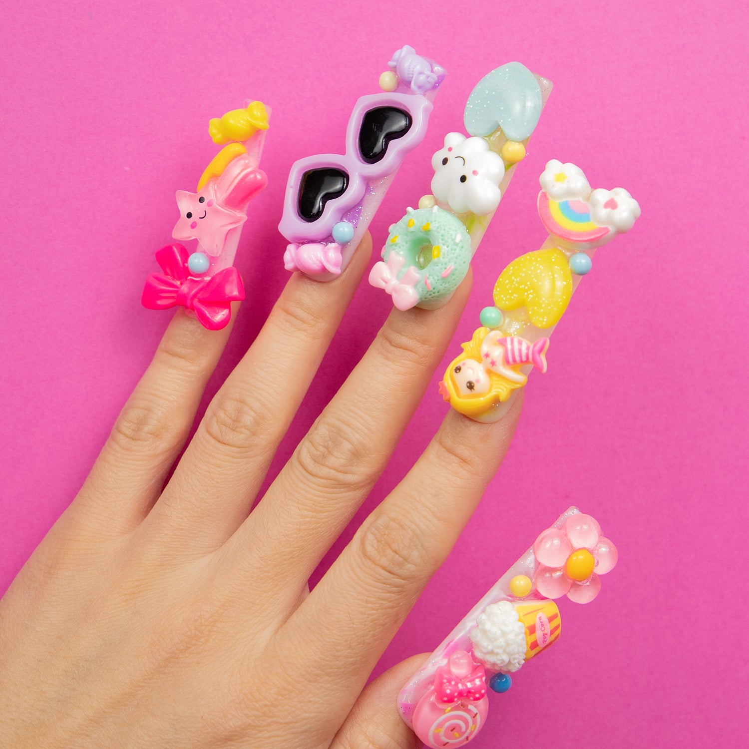 Candy Junk Handmade Square Nails H55