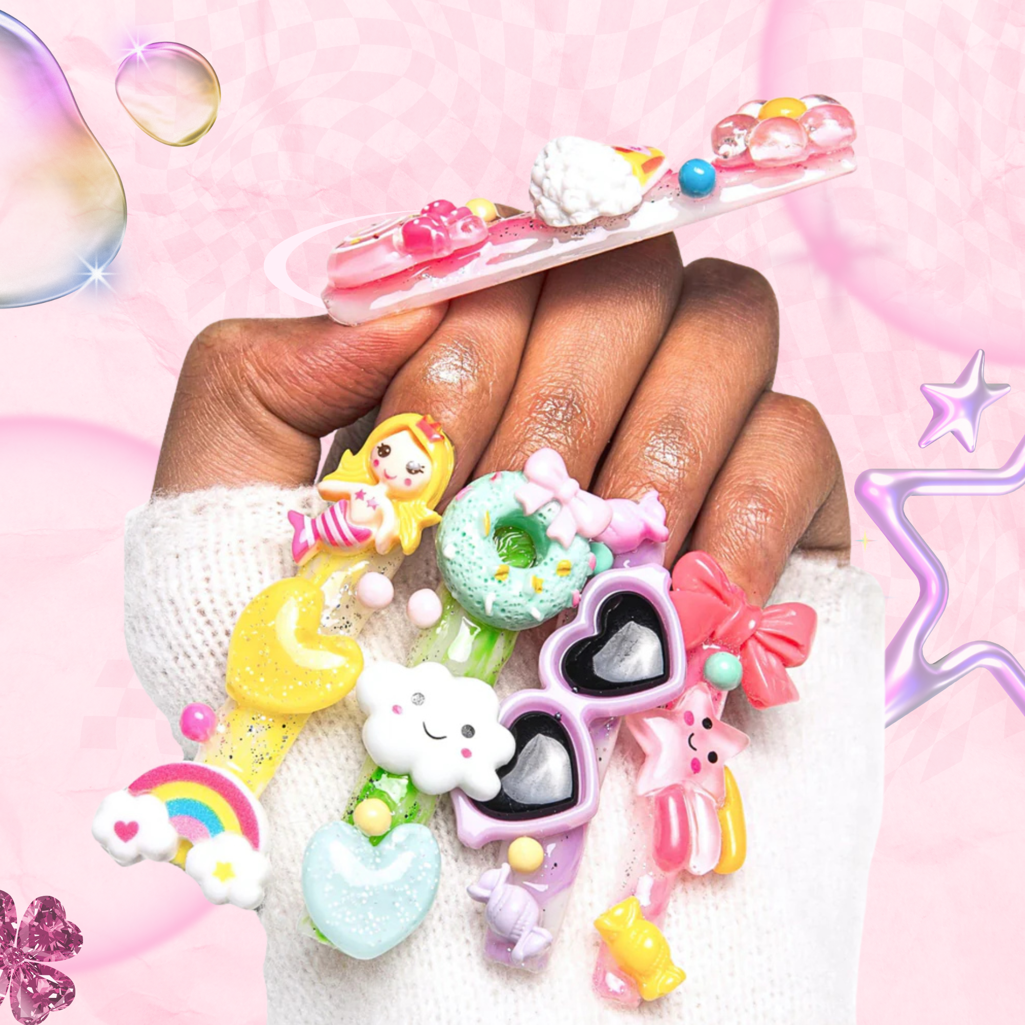 Candy Junk Handmade Nails H55