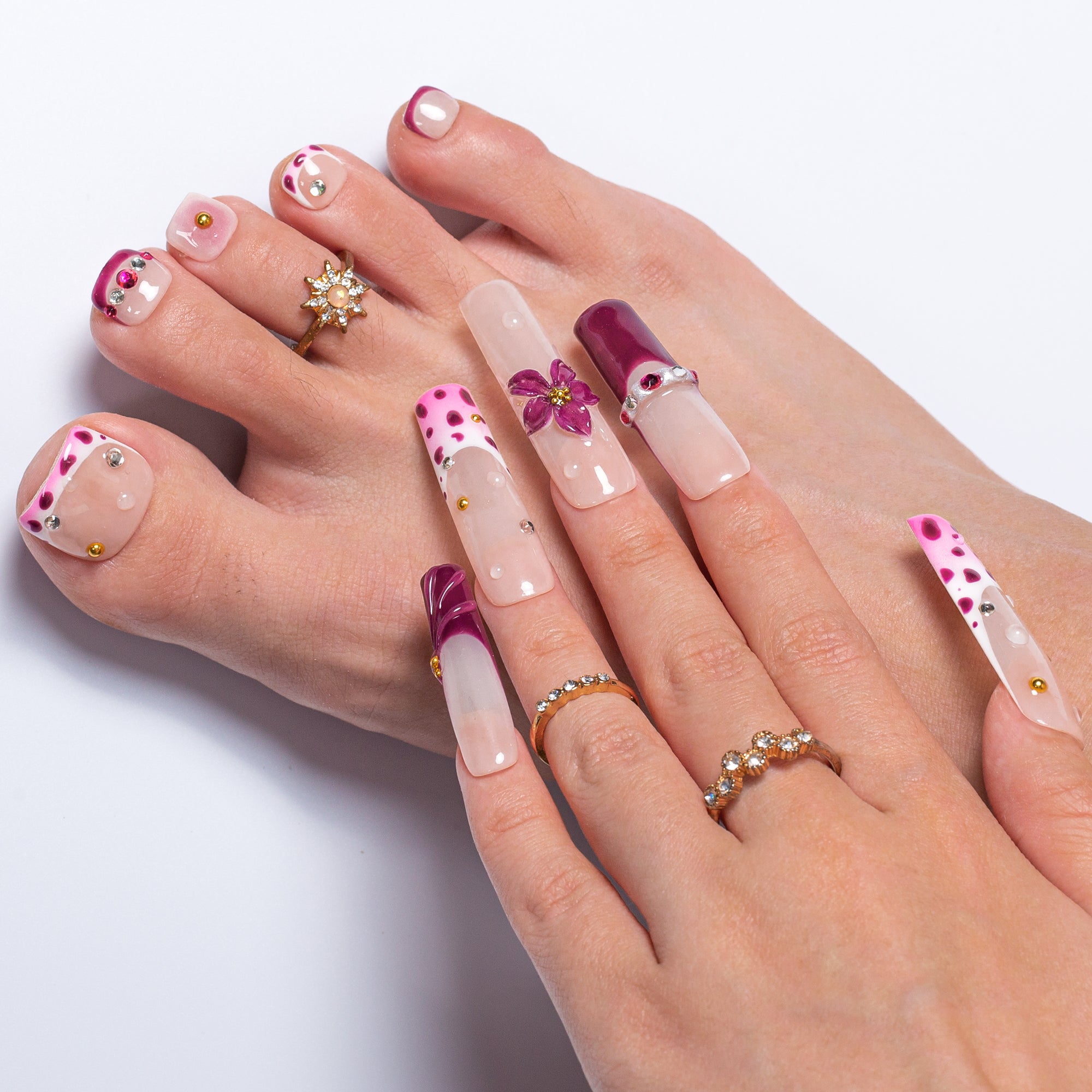 Beach Rodeo Combo Set Handmade Nails H552+T552