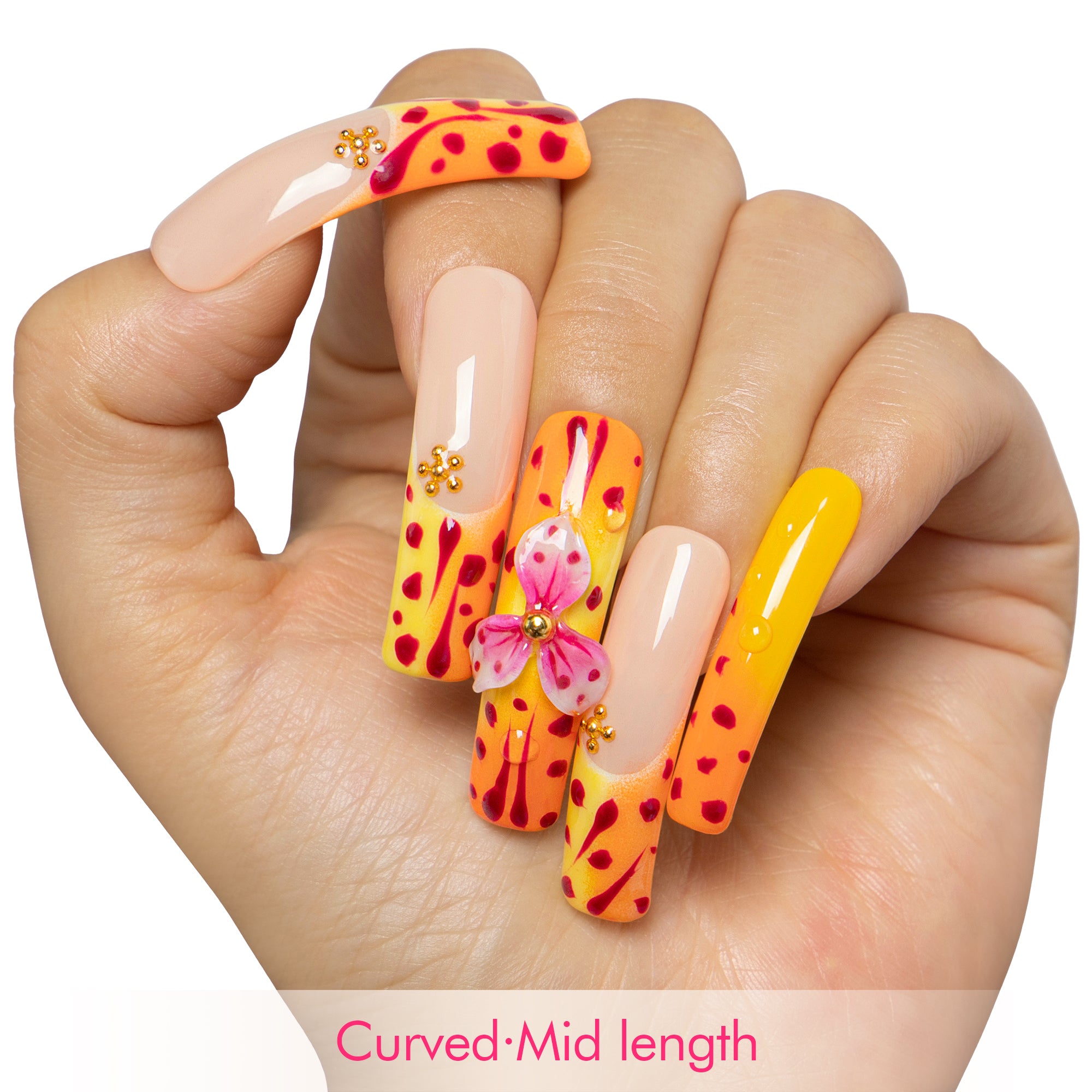 Coral Crush Handmade Nails H553