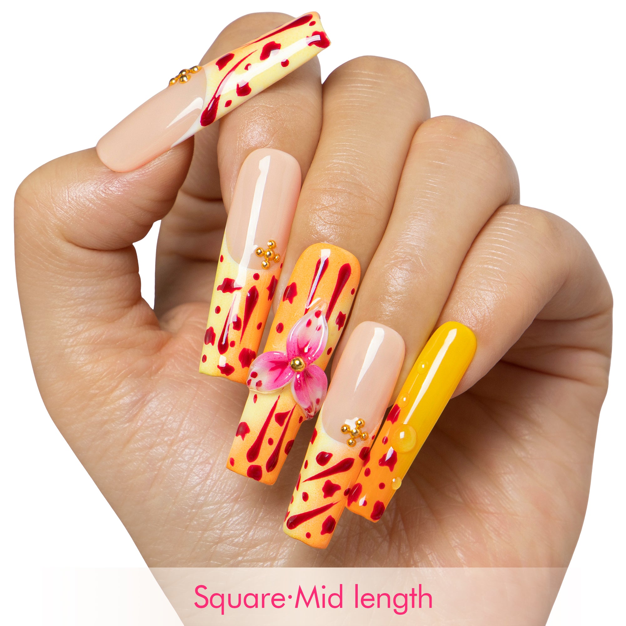 Coral Crush Handmade Nails H553