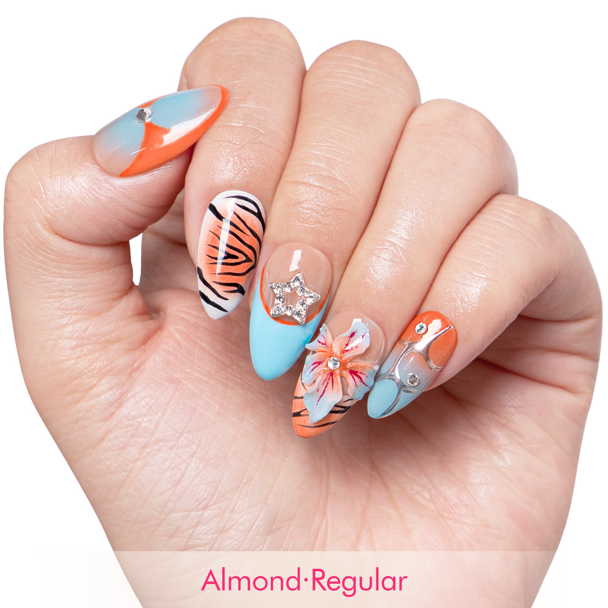 Sunburn Safari Handmade Nails H554