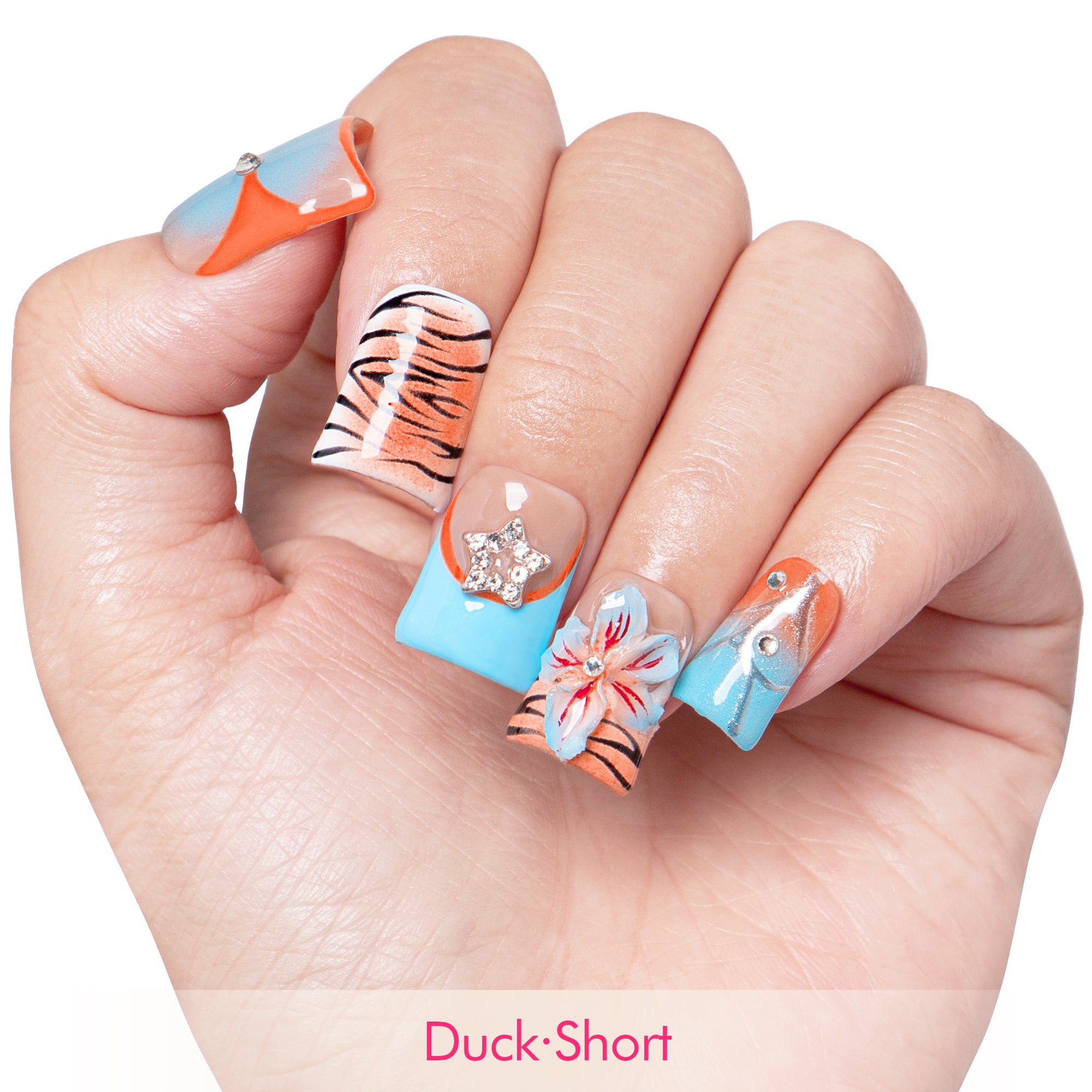 Sunburn Safari Handmade Nails H554