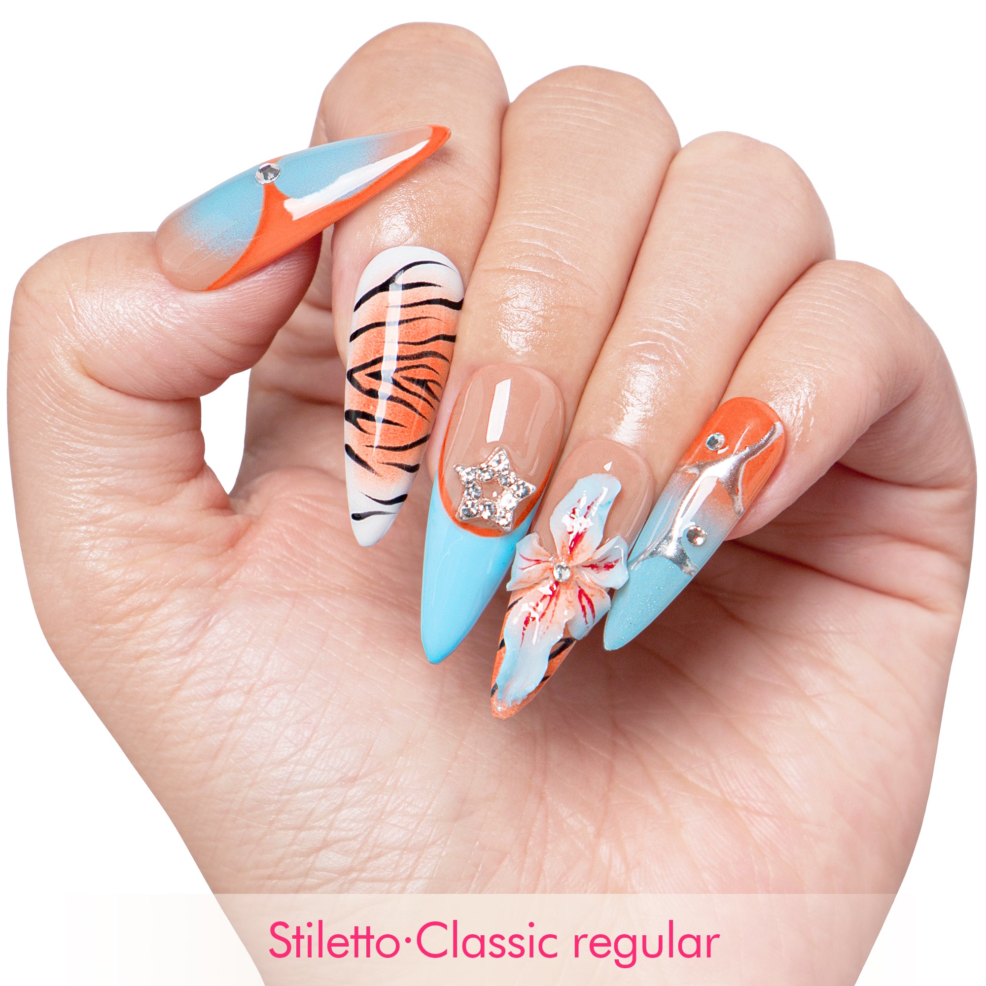 Sunburn Safari Handmade Nails H554