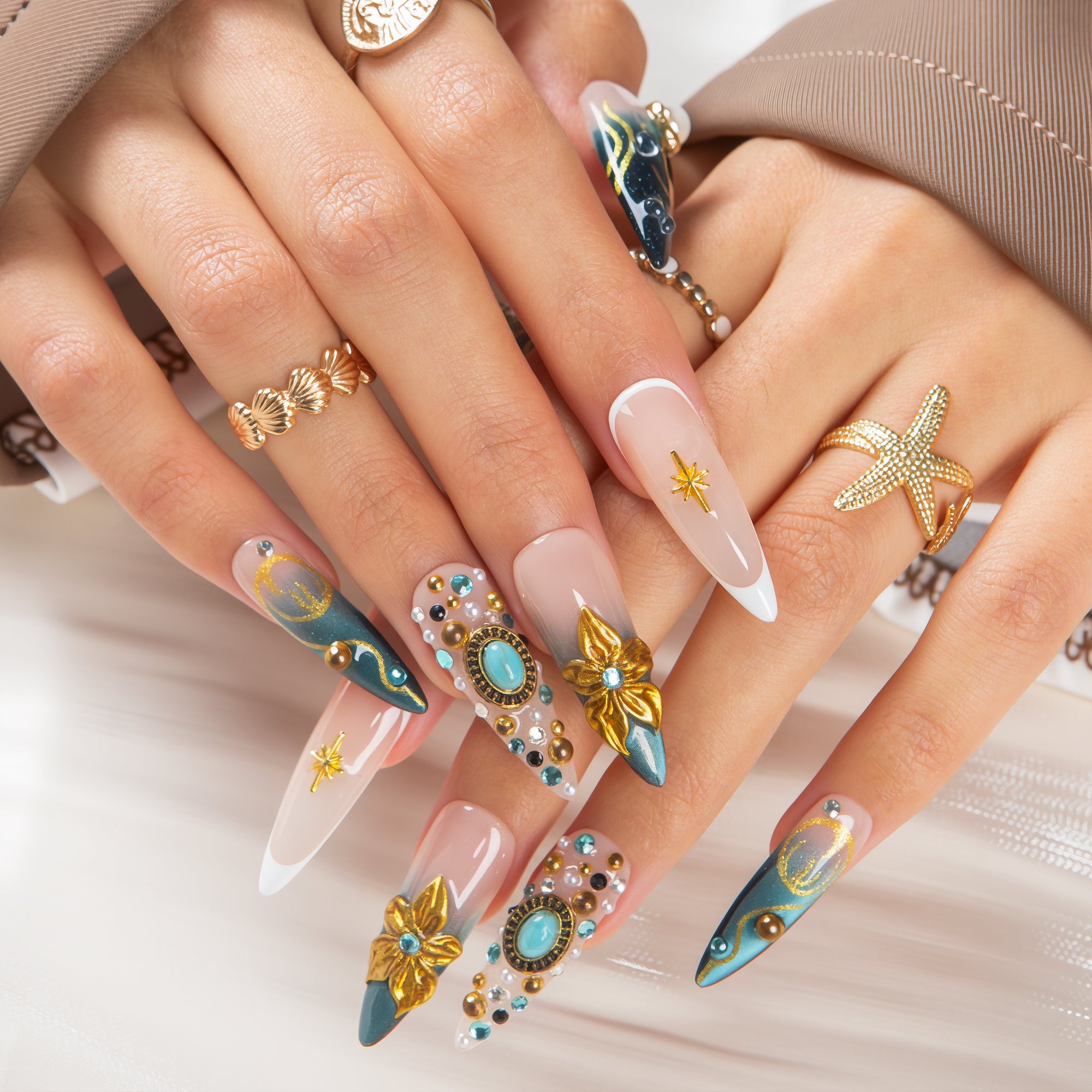 Twilight Treasure Handmade Nails H556