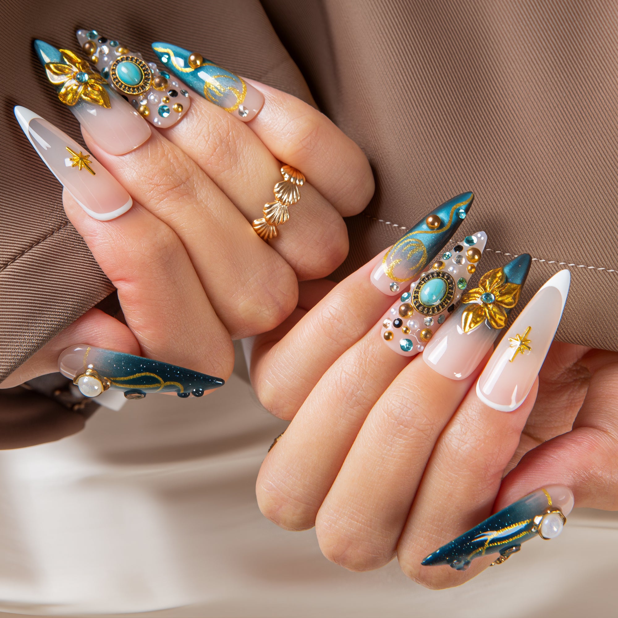 Twilight Treasure Handmade Nails H556