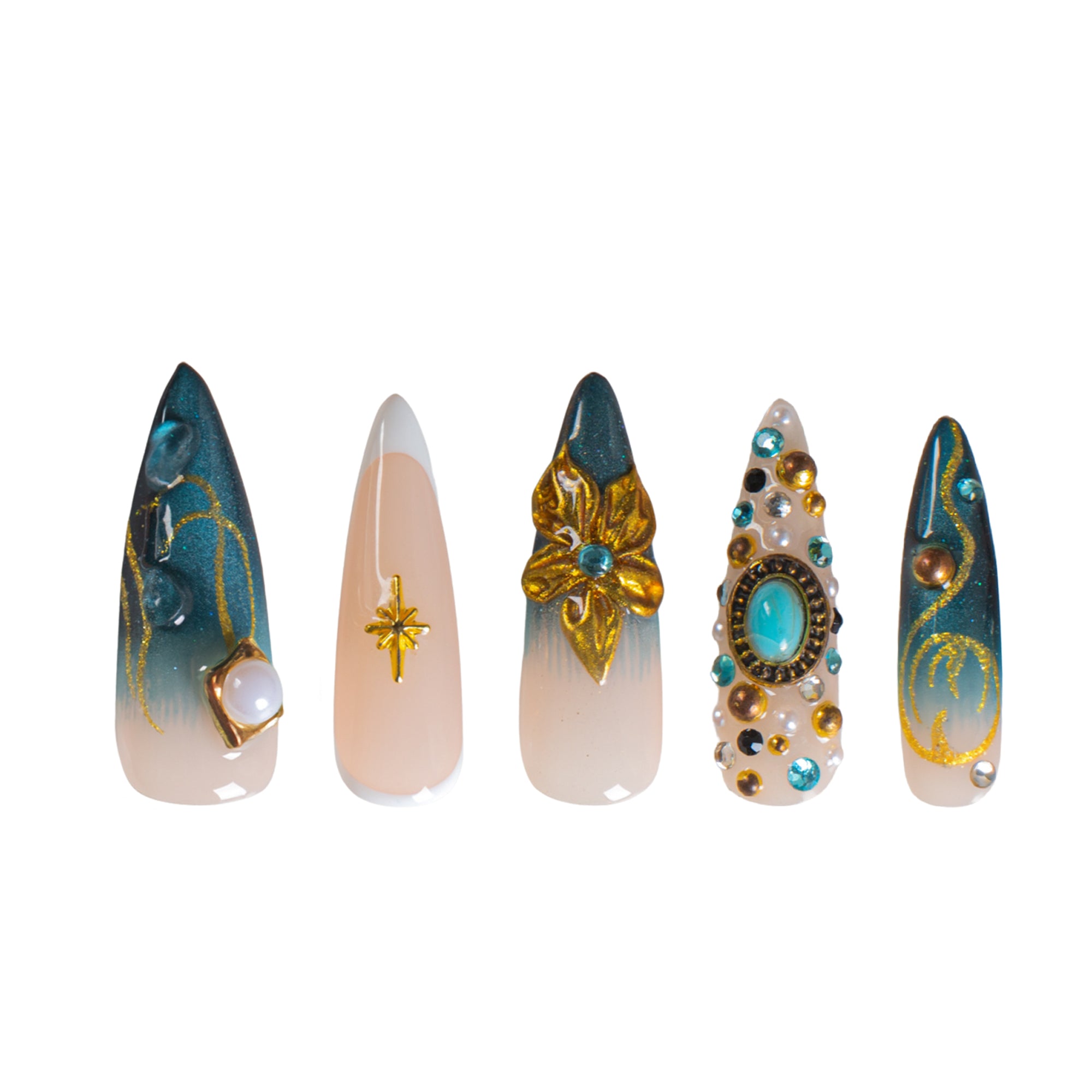 Twilight Treasure Handmade Nails H556