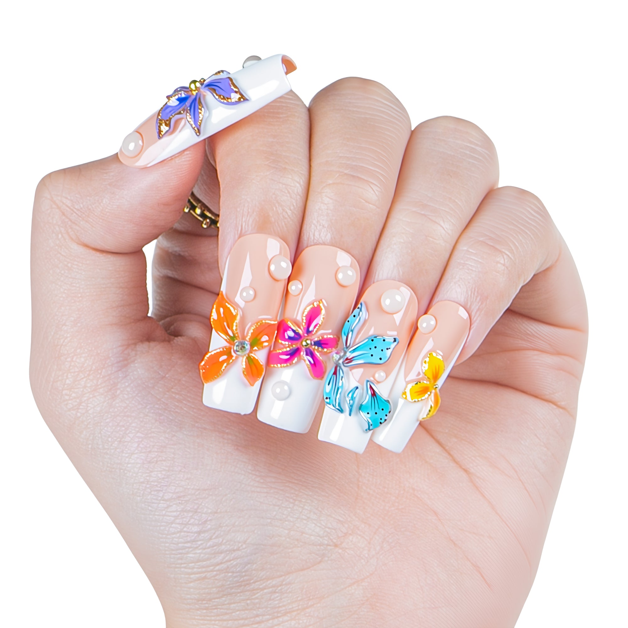 Flower Girl Energy  Handmade Nails H557