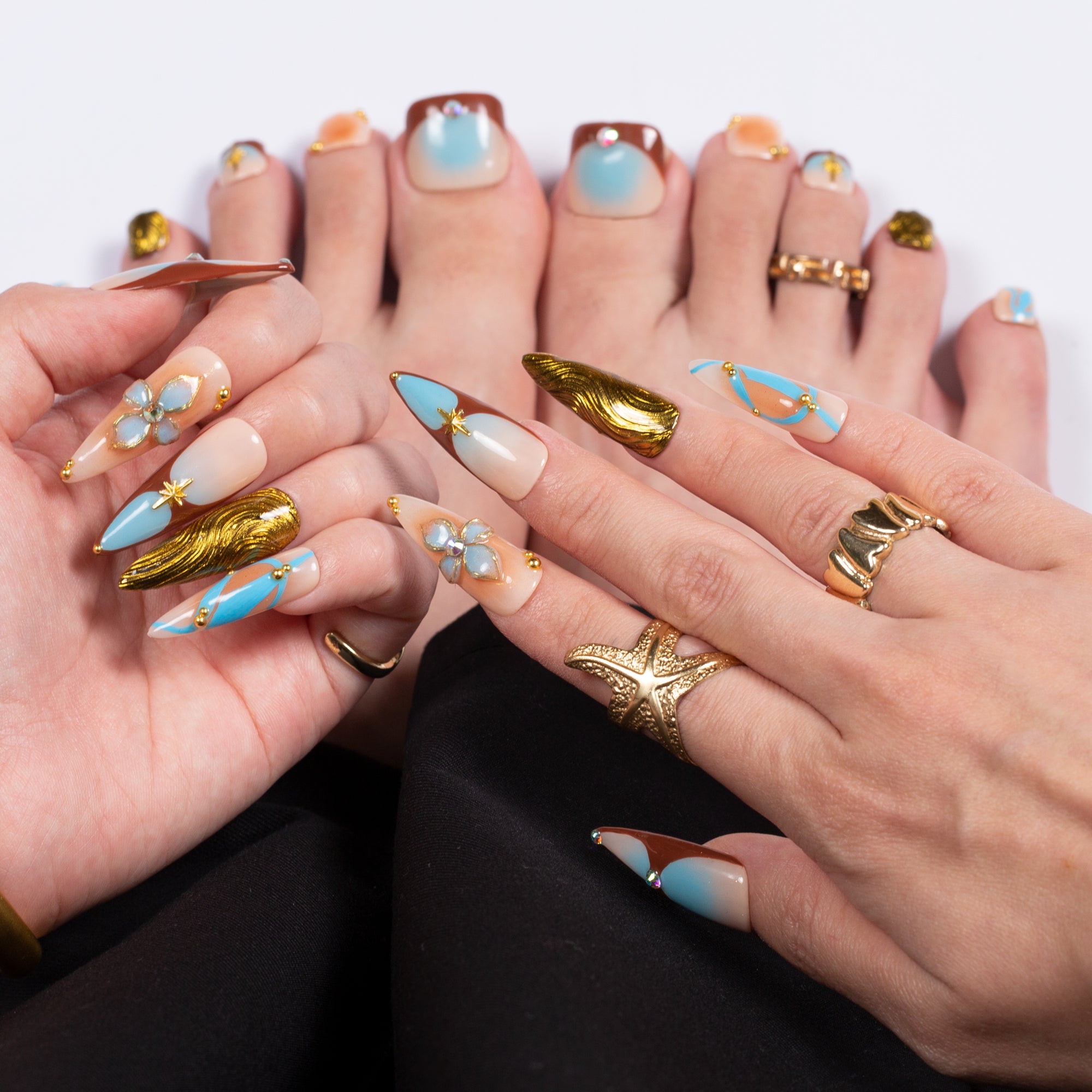 Starlight Muse Combo Set Handmade Nails H558+T558