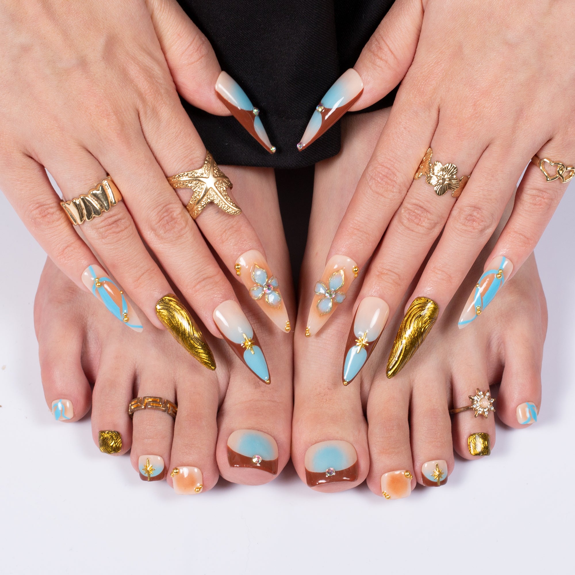 Starlight Muse Combo Set Handmade Nails H558+T558