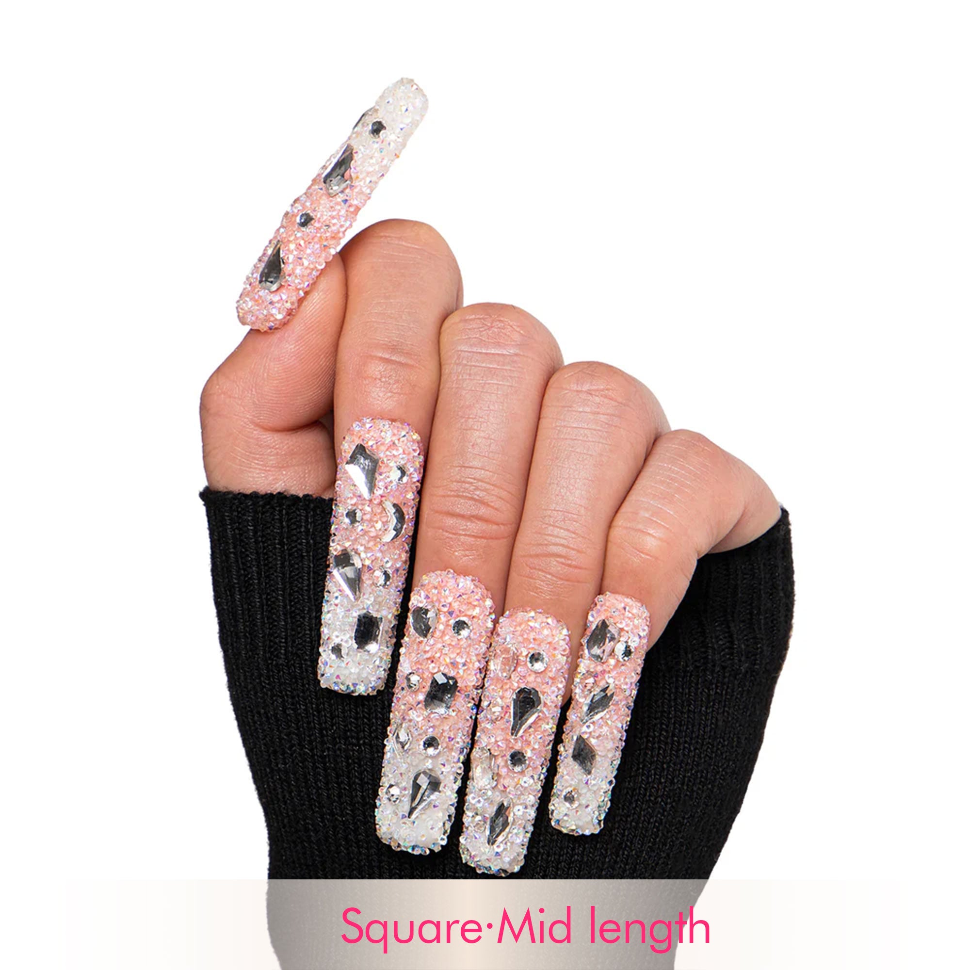 Berry Shake Pink Handmade Nails H56