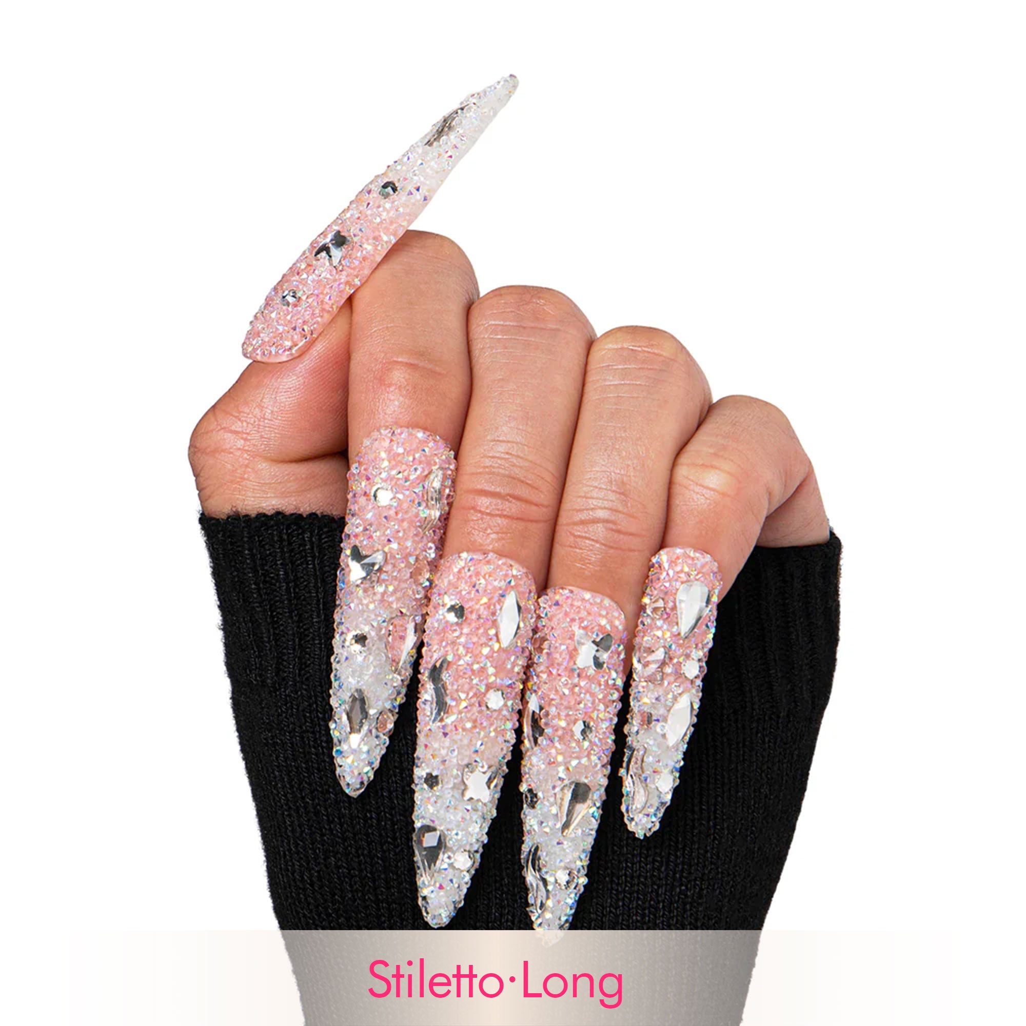 Berry Shake Pink Handmade Nails H56