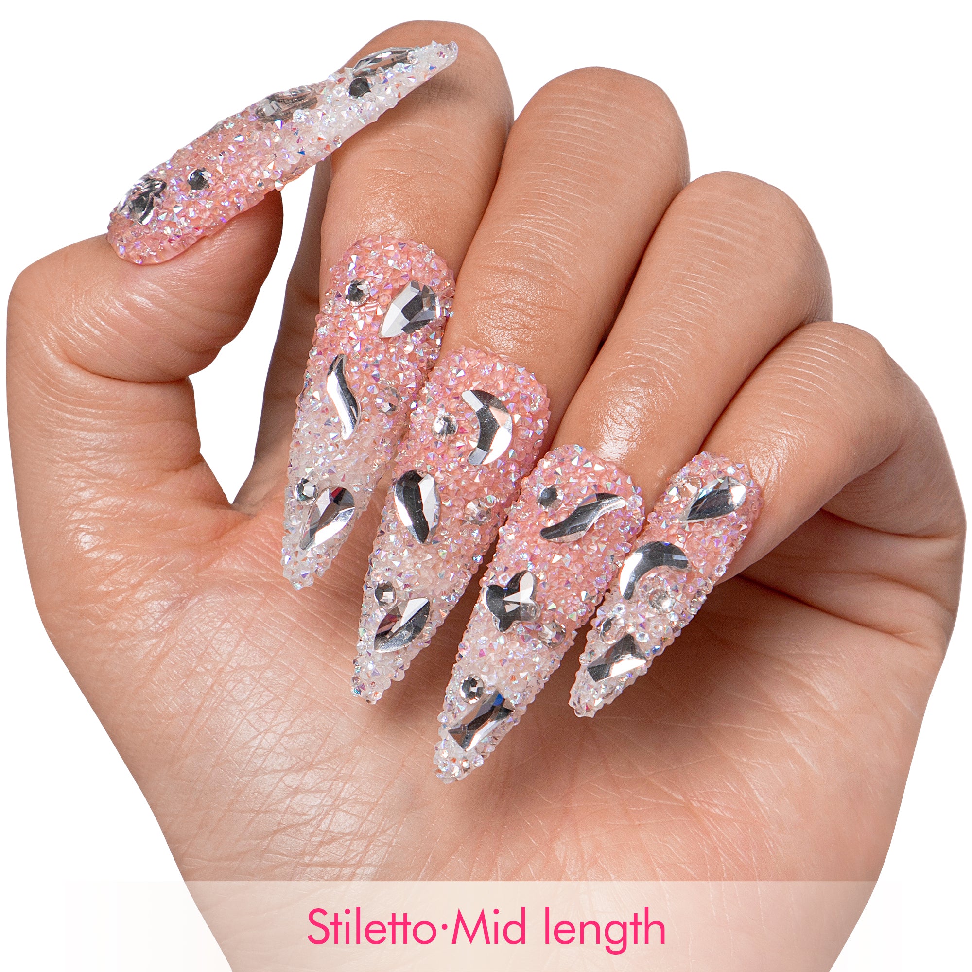 Berry Shake Pink Handmade Nails H56