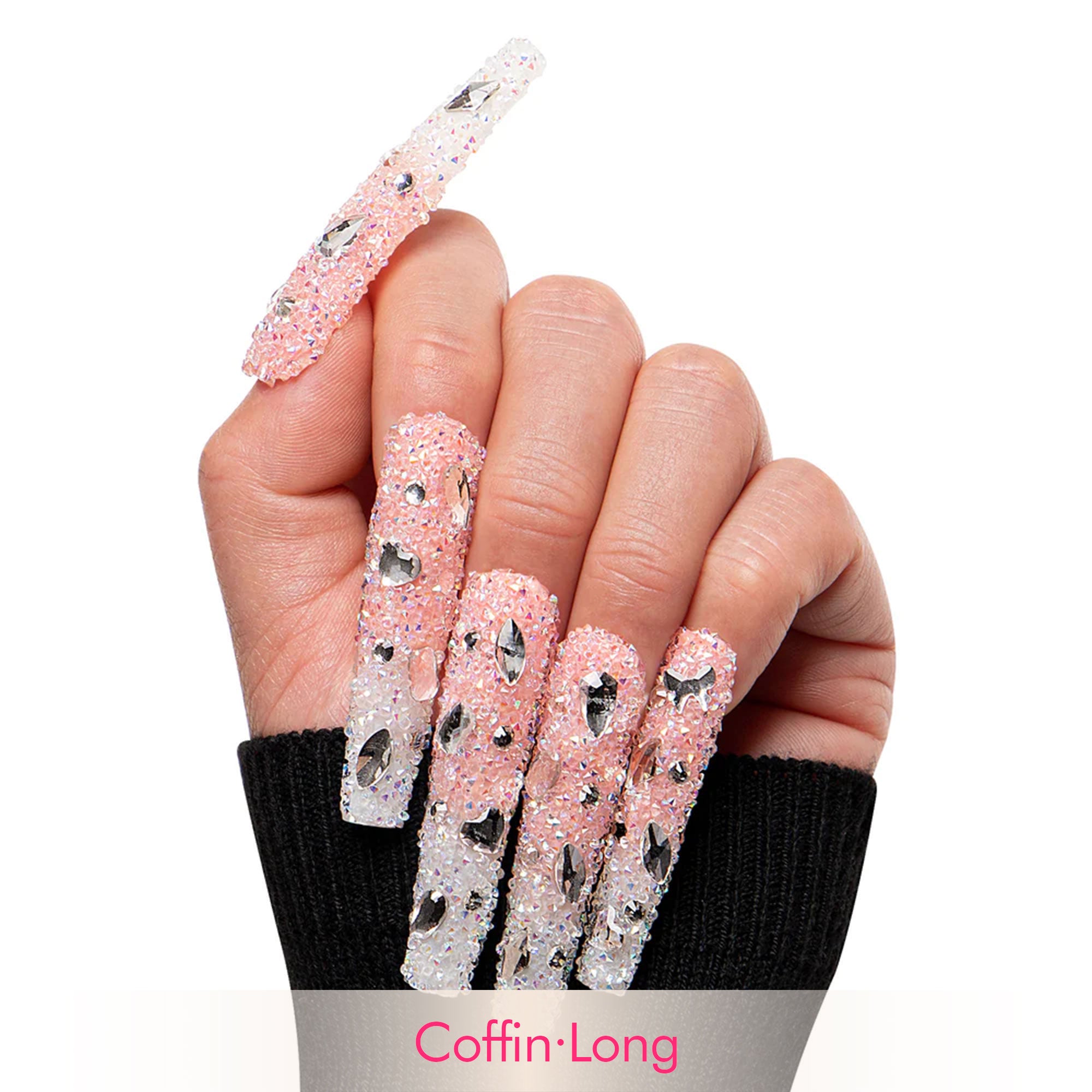Berry Shake Pink Handmade Nails H56