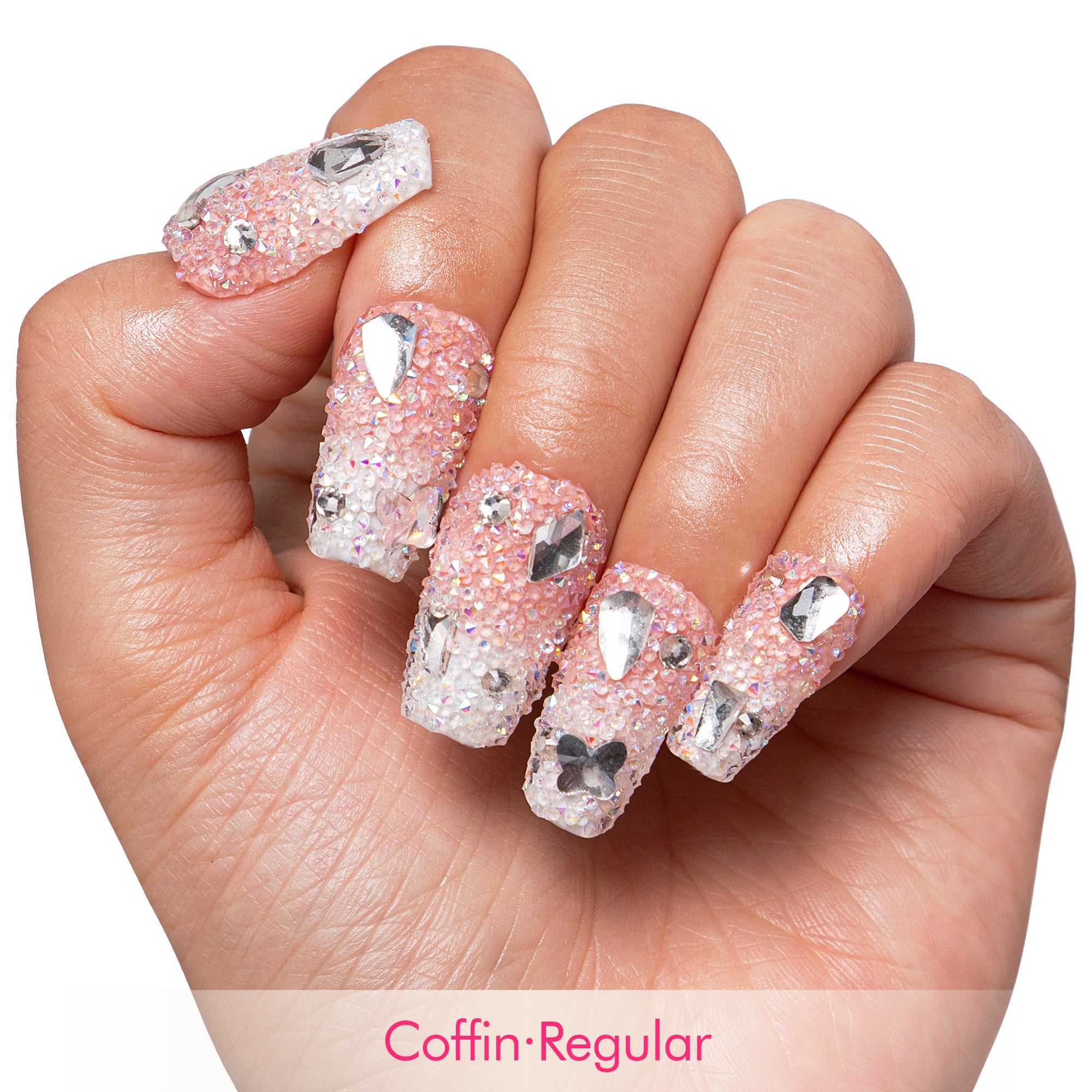 Berry Shake Pink Handmade Nails H56