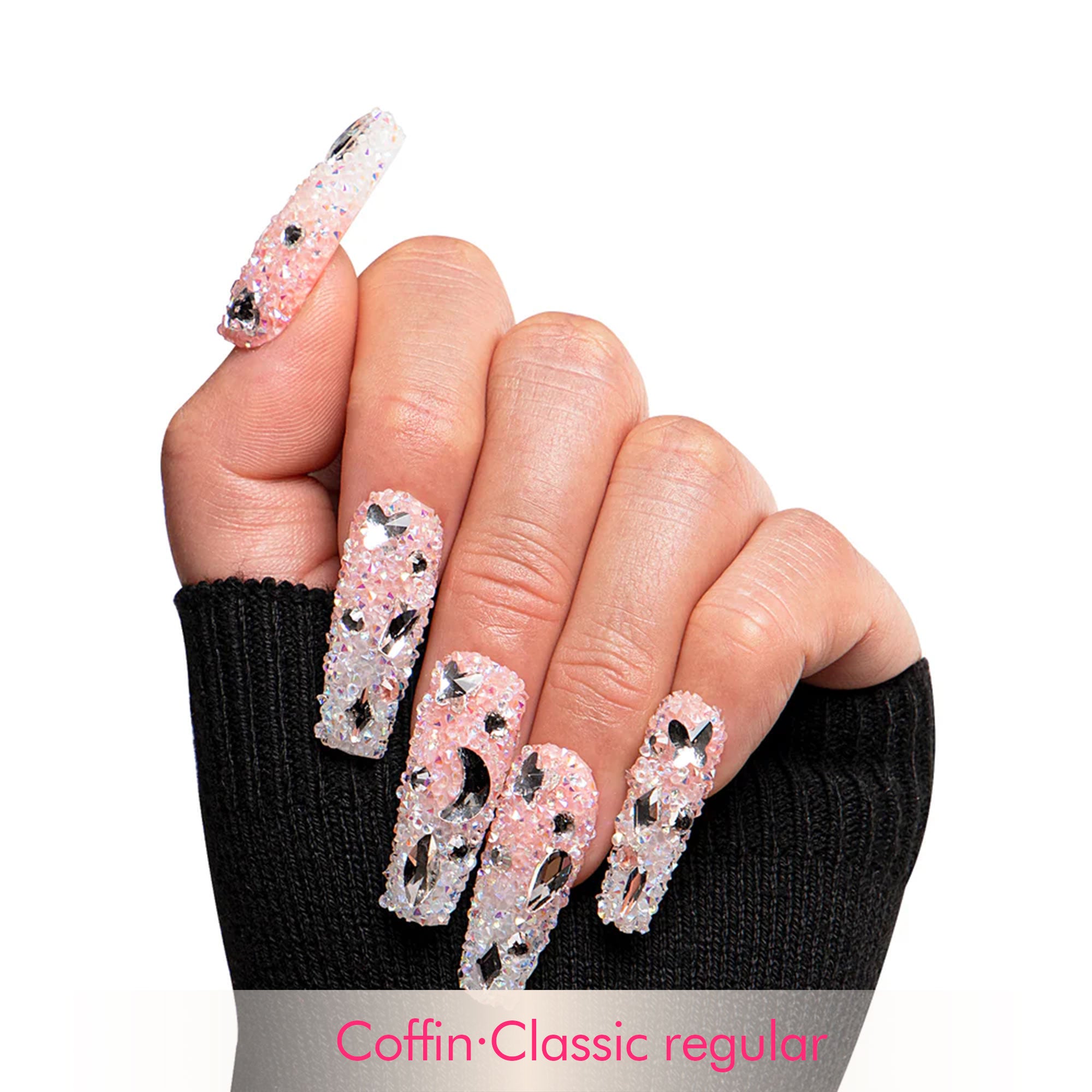 Berry Shake Pink Handmade Nails H56