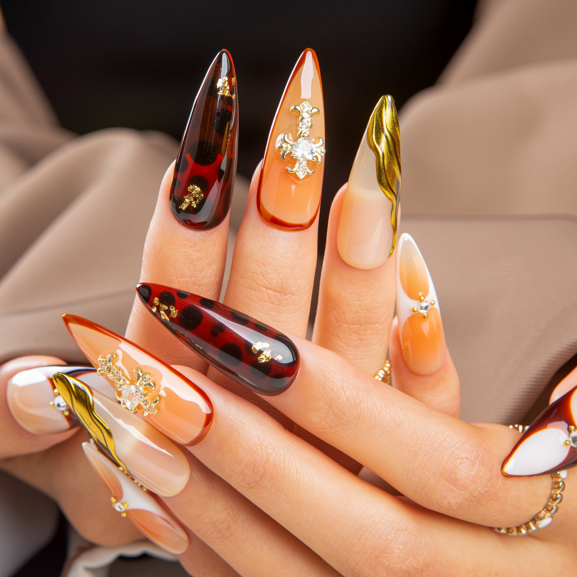 Blessed In Bronze Handmade Nails H561