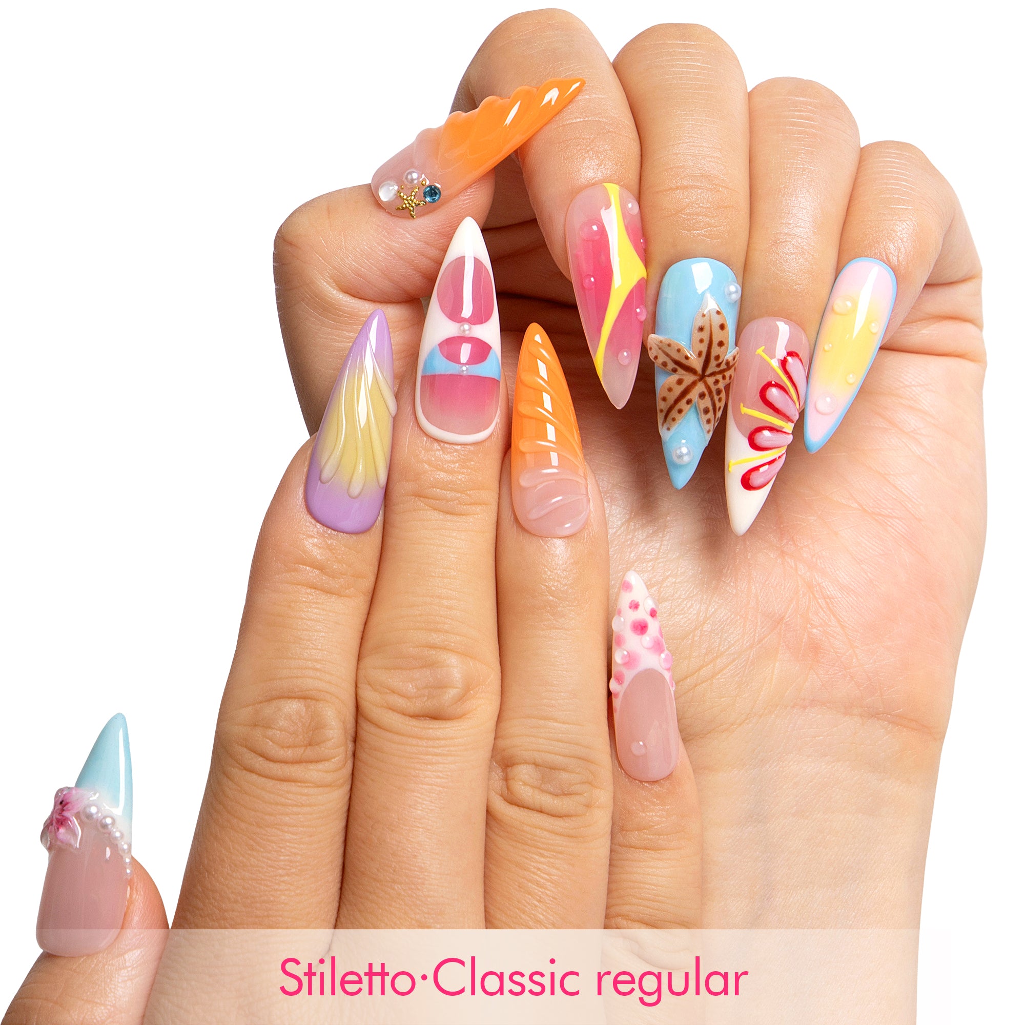 Pool Party Queen Handmade Nails H562
