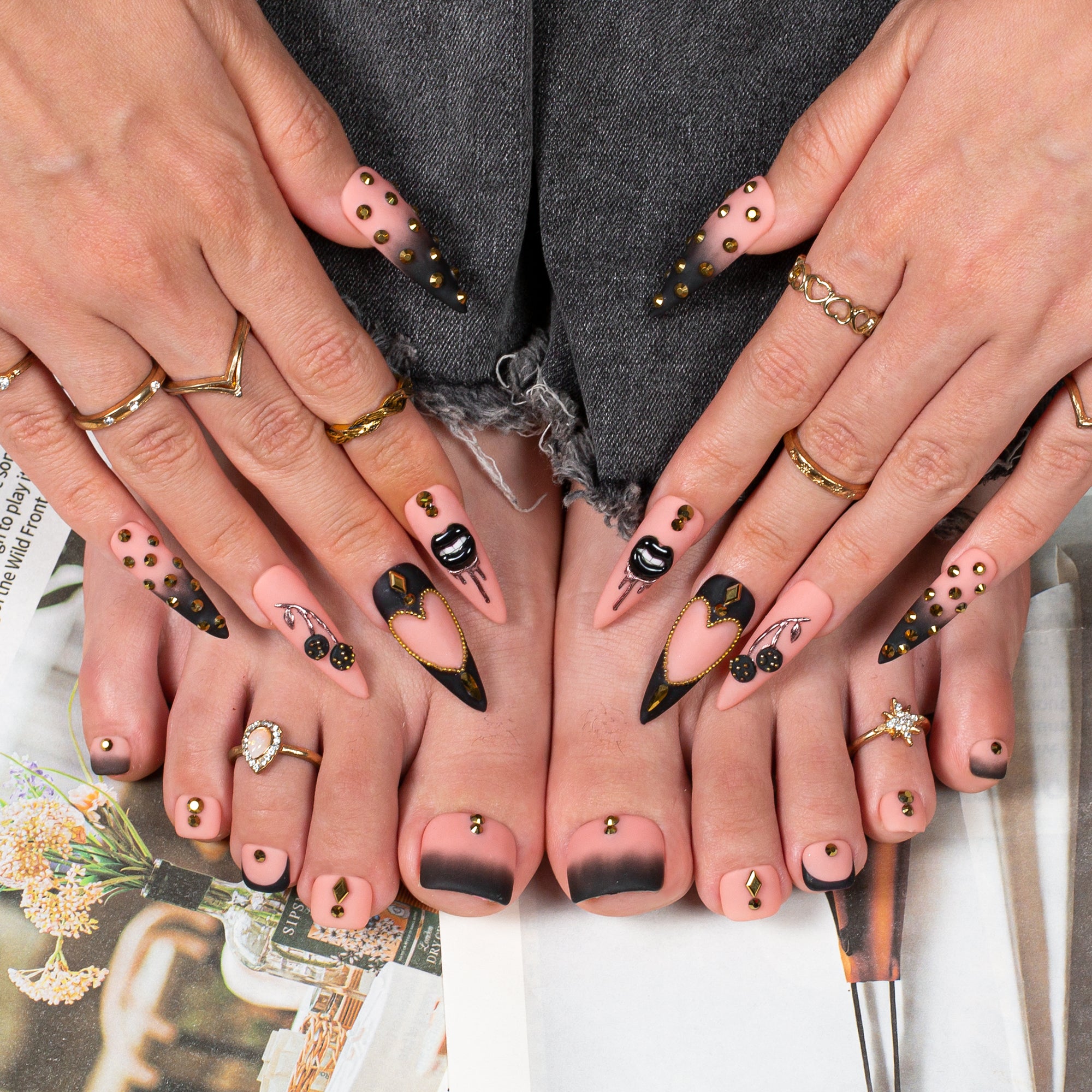 XOXO, Venom Combo Set Handmade Nails H563+T563