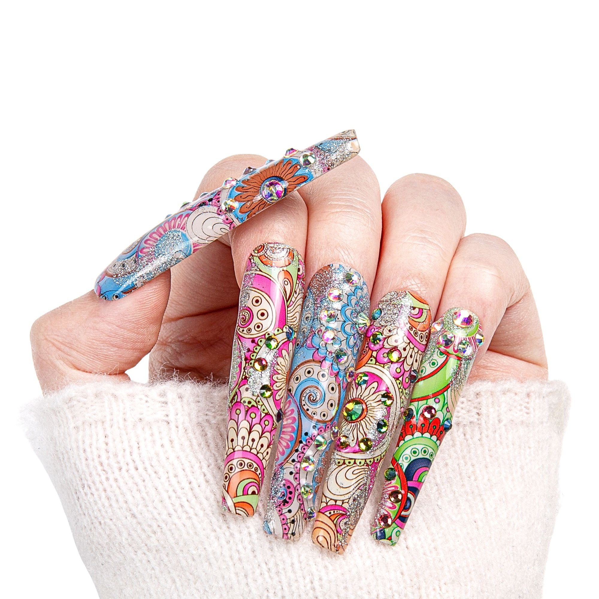 Boho Rhapsody Handmade Nails H57