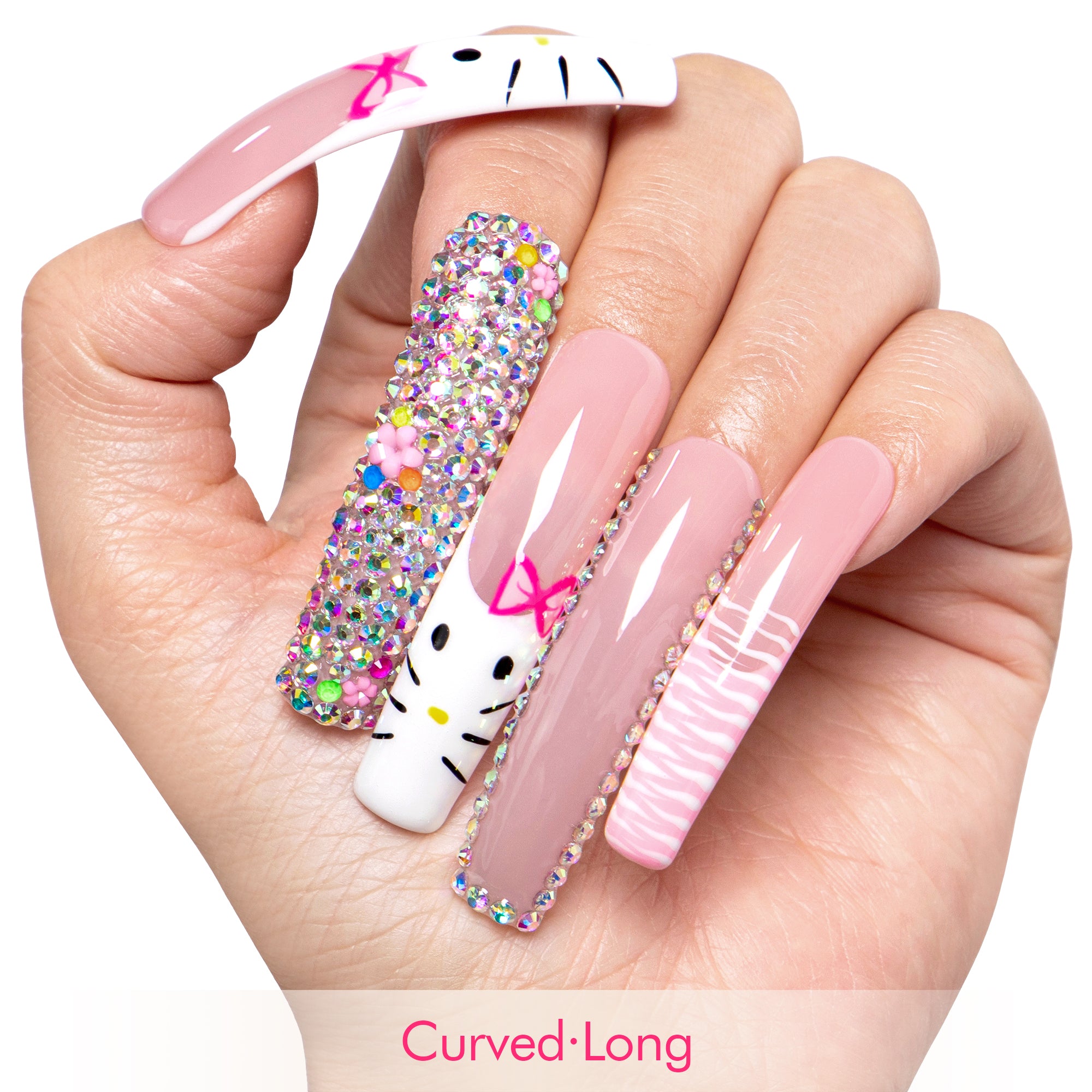 Kiss Me In Kawaii Handmade Nails H577