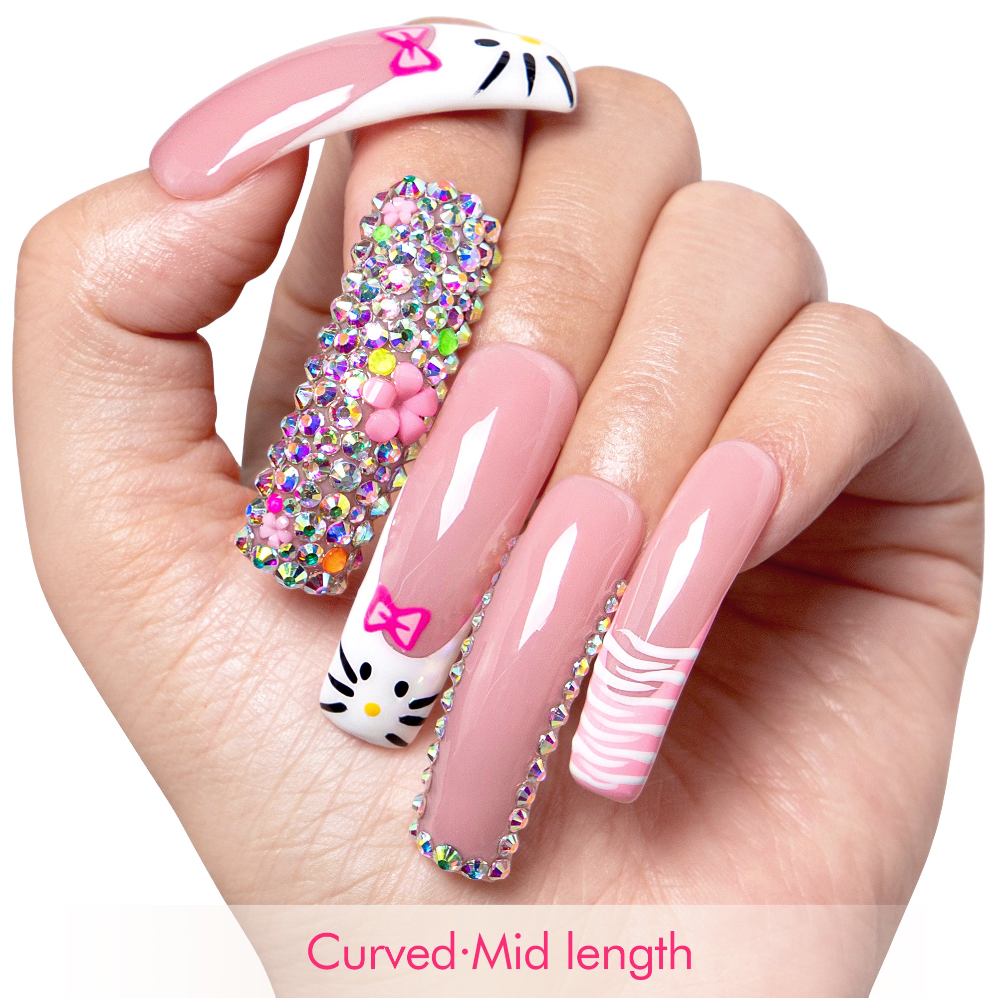 Kiss Me In Kawaii Handmade Nails H577