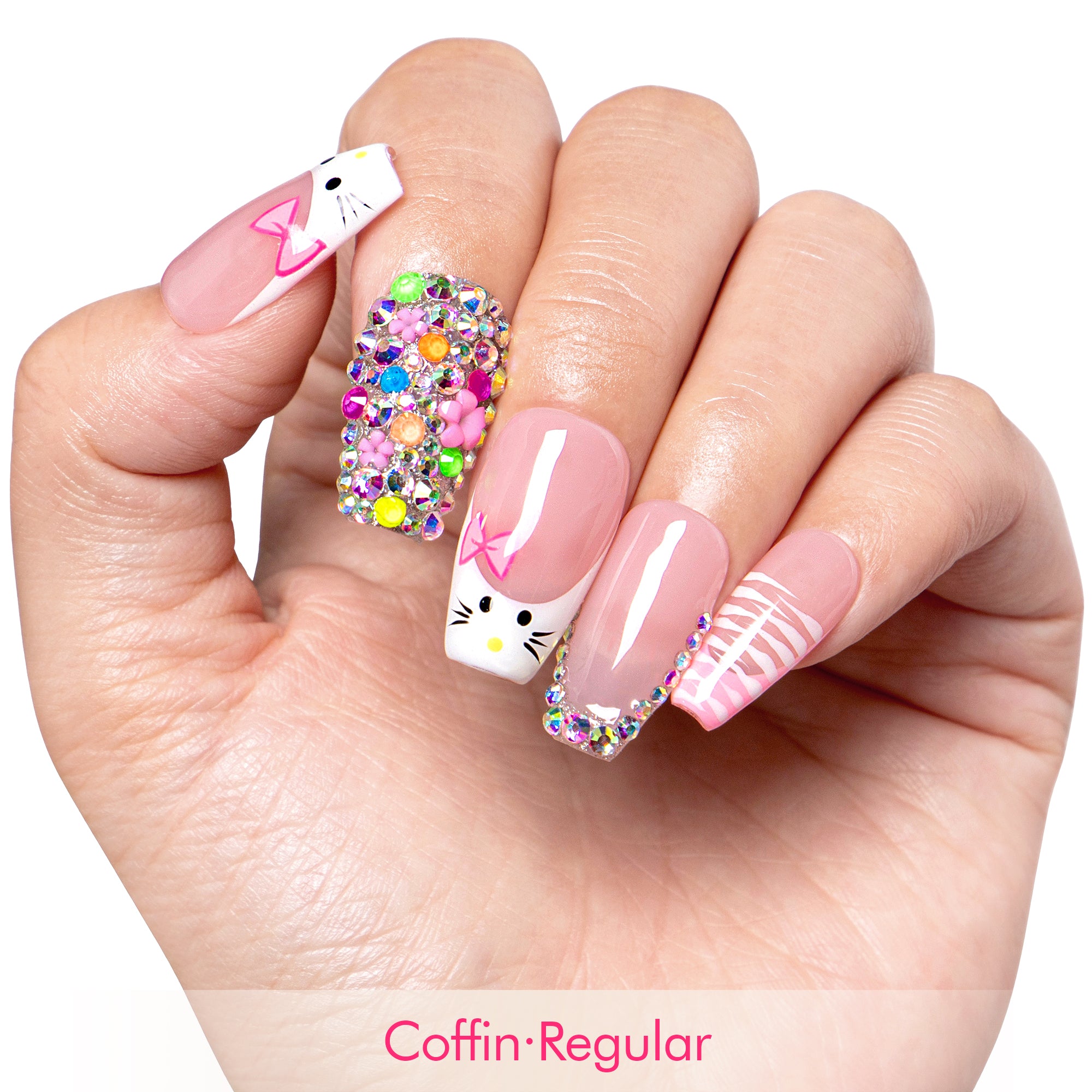 Kiss Me In Kawaii Handmade Nails H577