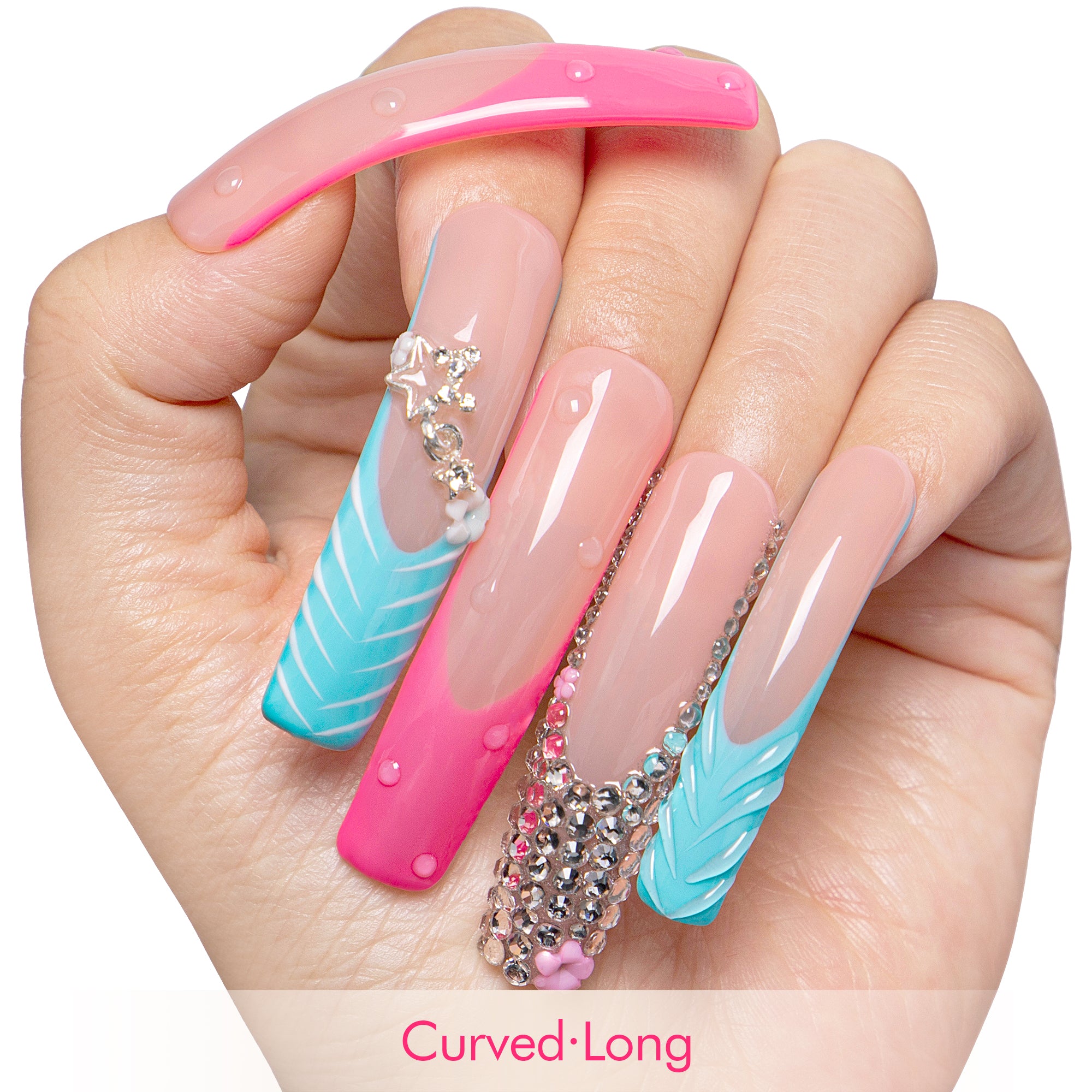 Cotton Candy Obsession Handmade Nails H581