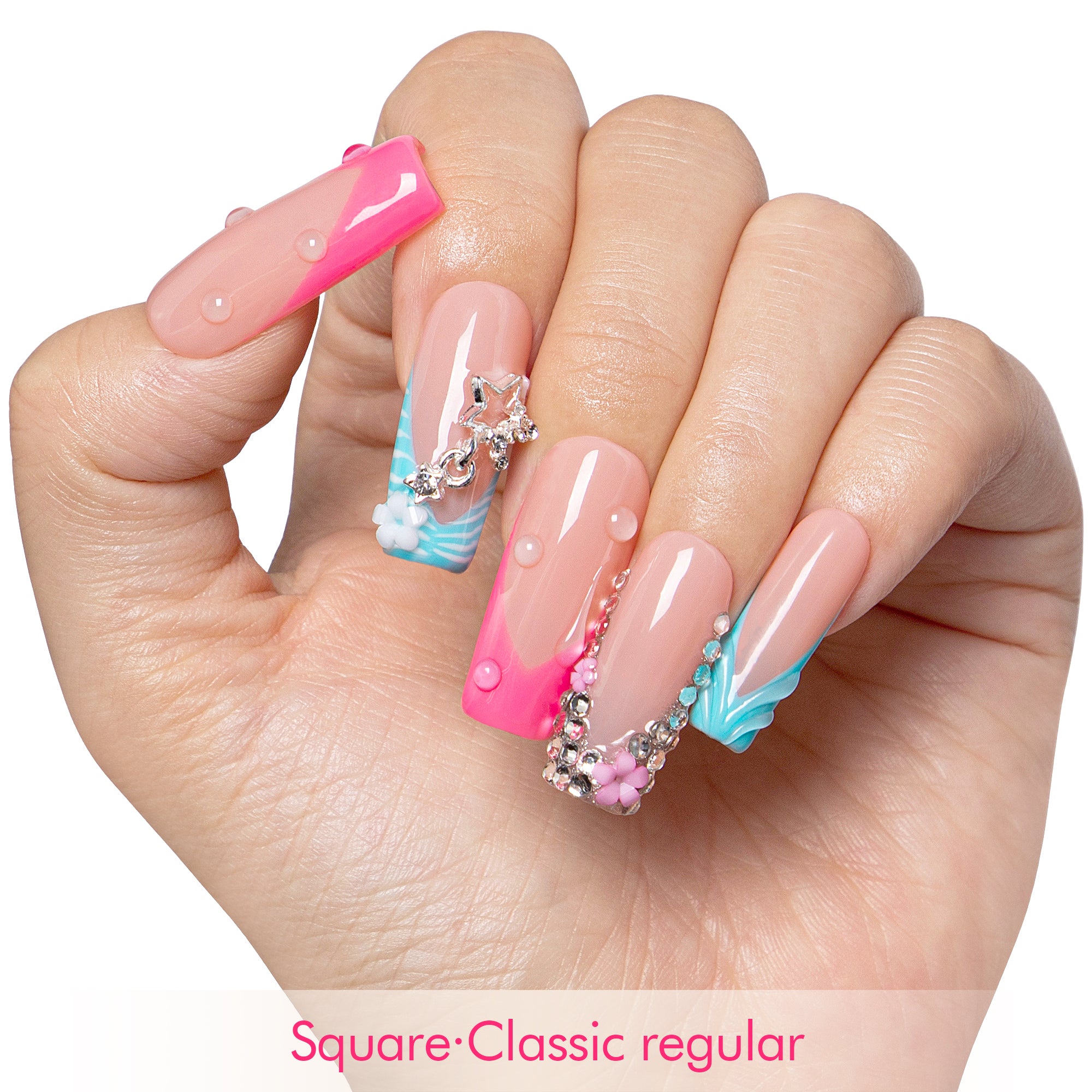 Cotton Candy Obsession Handmade Nails H581