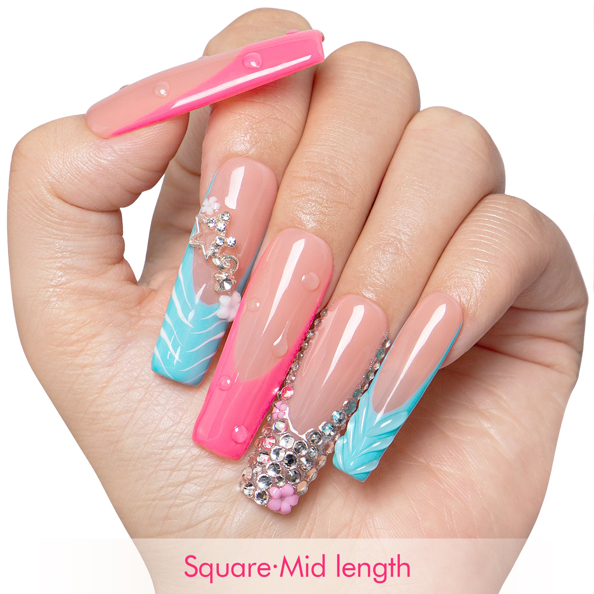Cotton Candy Obsession Handmade Nails H581