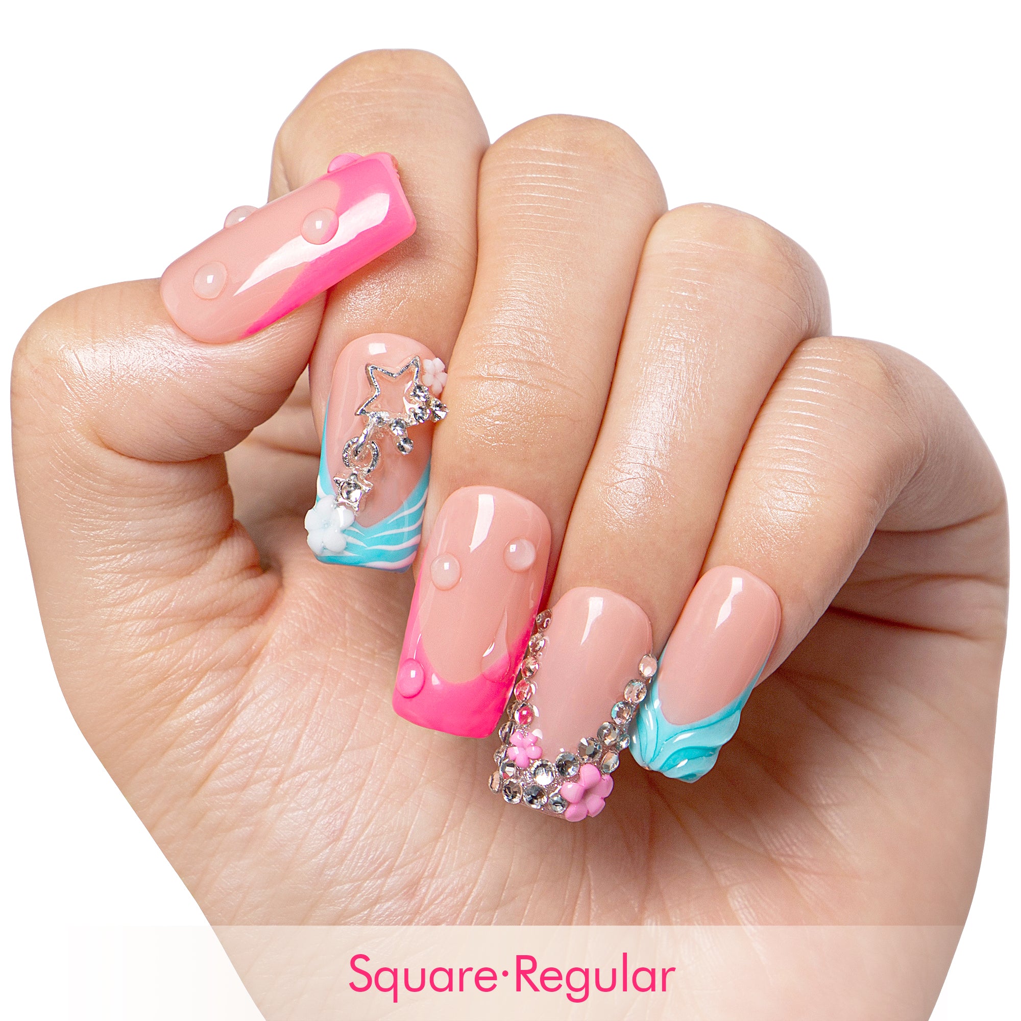 Cotton Candy Obsession Handmade Nails H581