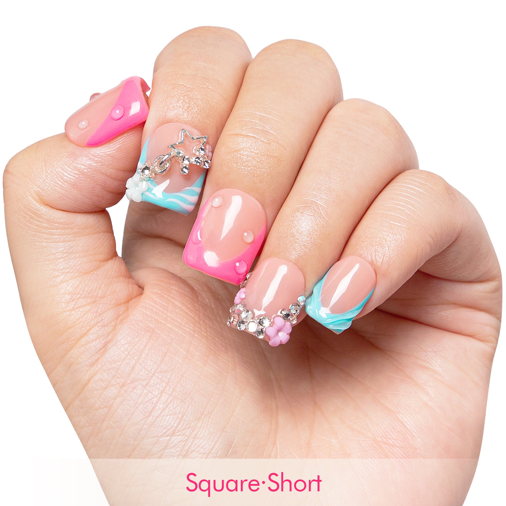 Cotton Candy Obsession Handmade Nails H581