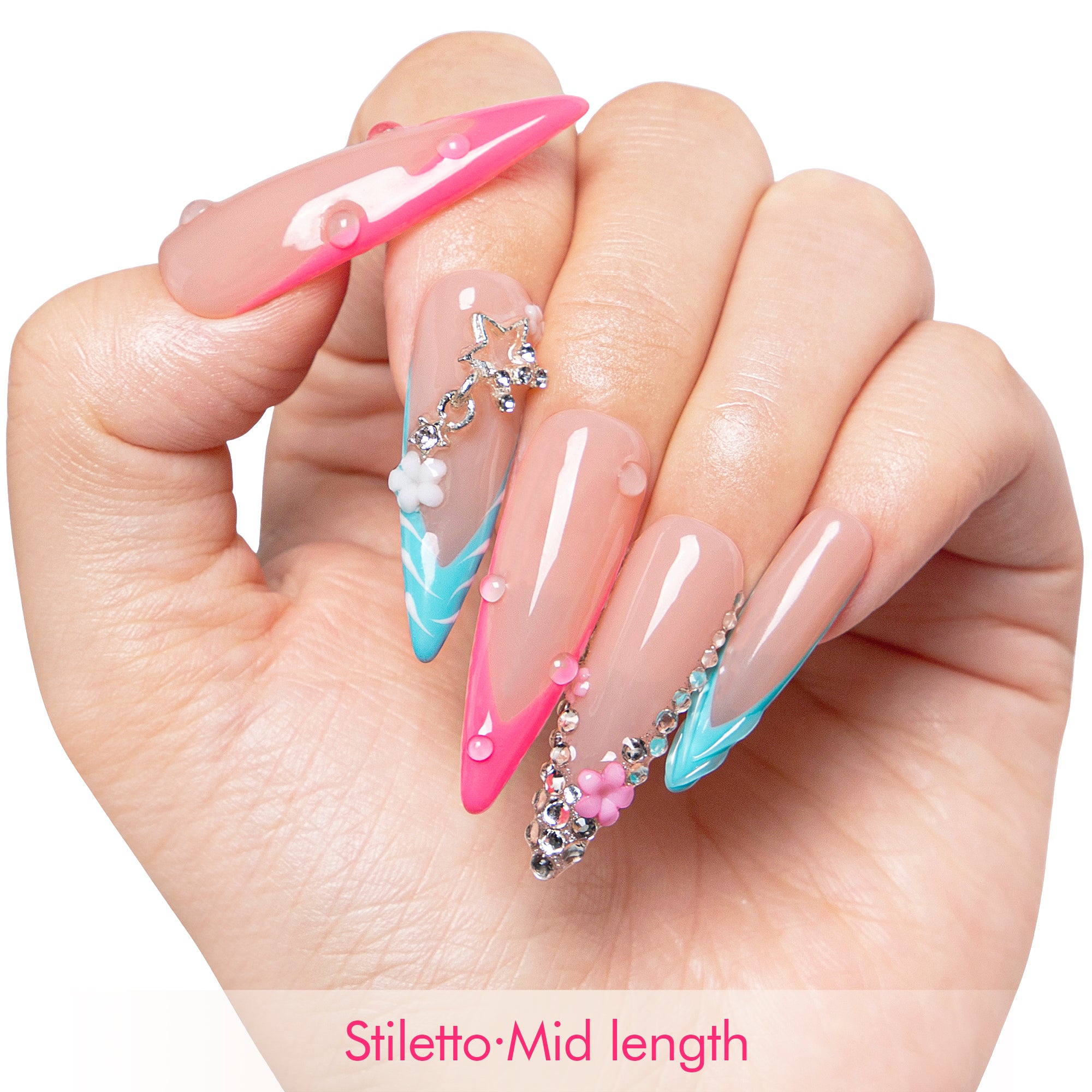 Cotton Candy Obsession Handmade Nails H581